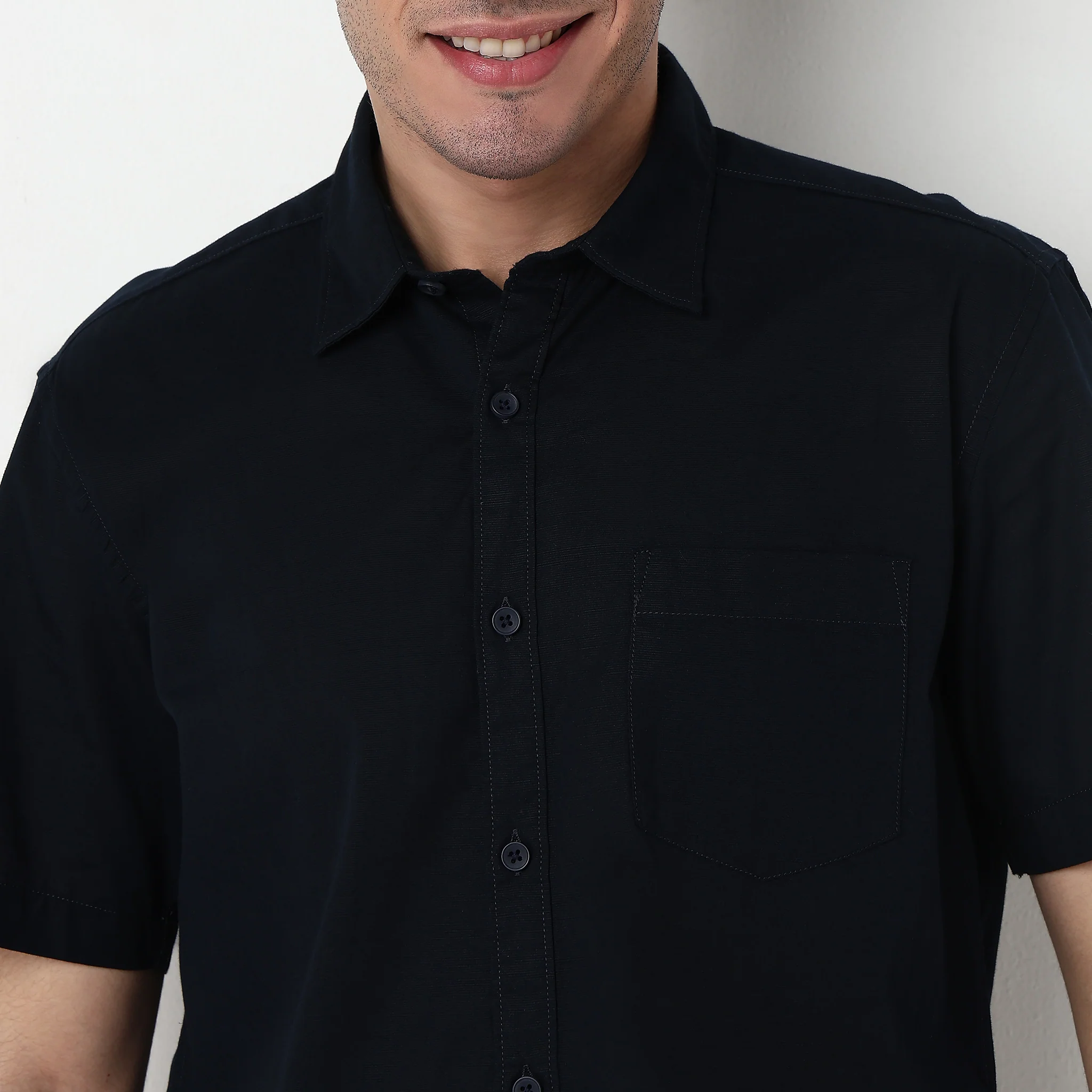 Easy Shirt™ - 100% Cotton MockLin Slubs - Regular Fit Solid Shirt - Image 39