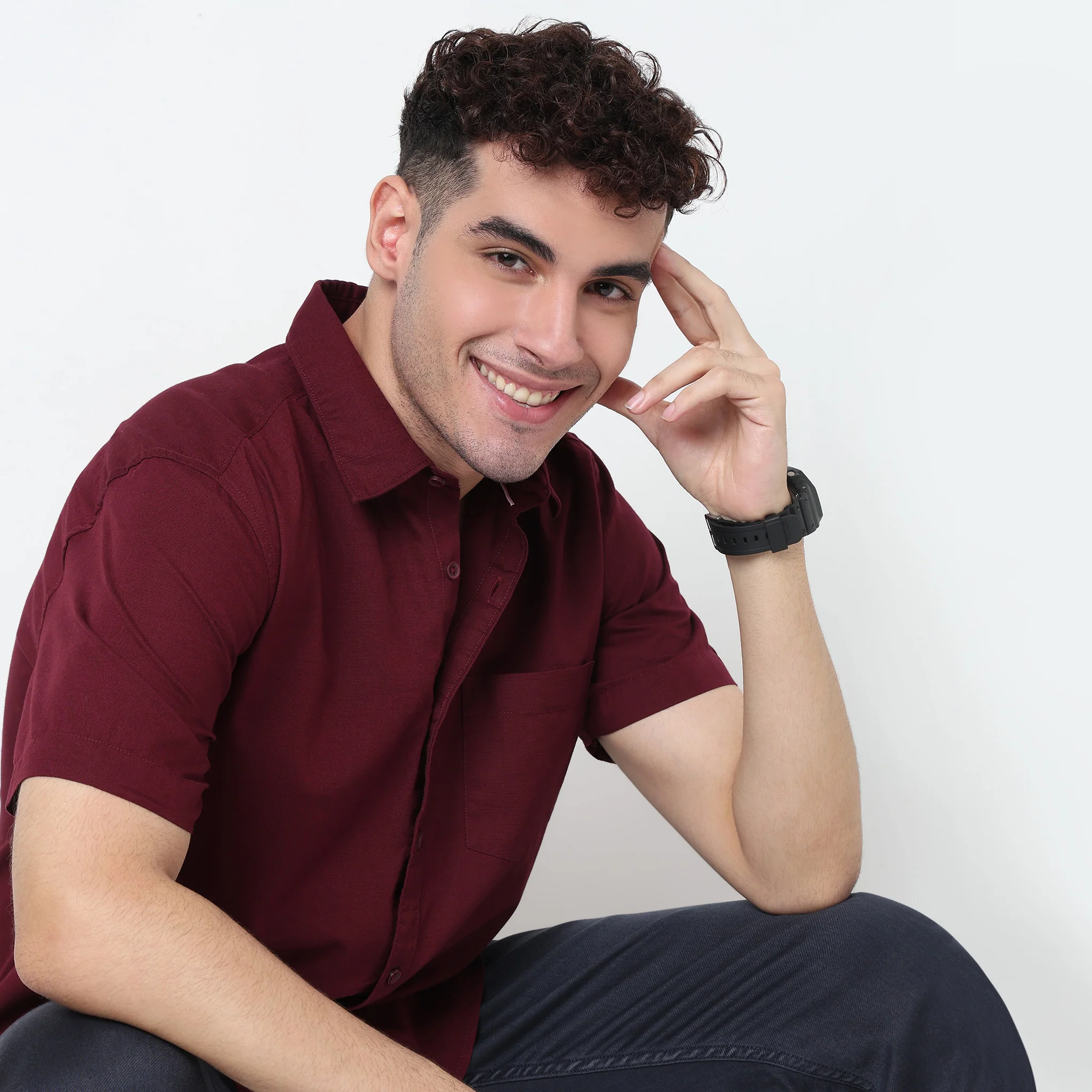 Easy Shirt™ - 100% Cotton MockLin Slubs - Regular Fit Solid Shirt - Image 41