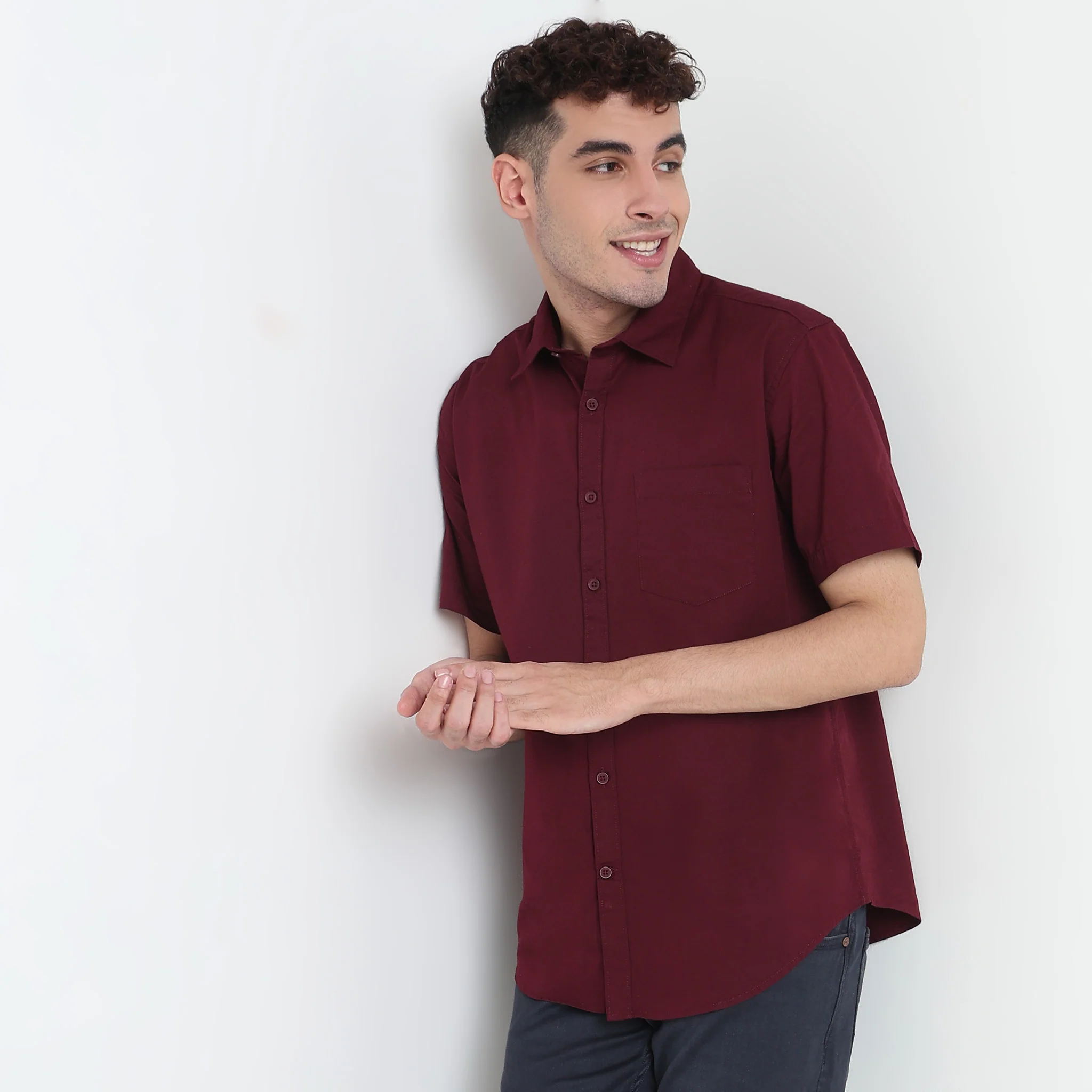 Easy Shirt™ - 100% Cotton MockLin Slubs - Regular Fit Solid Shirt - Image 44