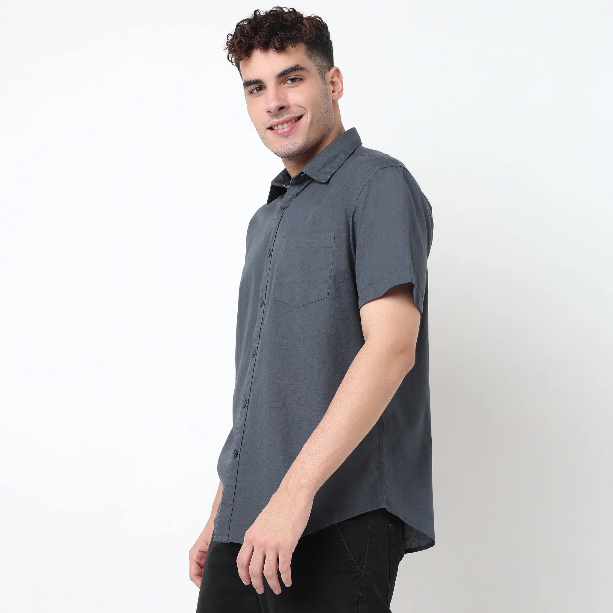 Easy Shirt™ - 100% Cotton MockLin Slubs - Regular Fit Solid Shirt - Image 55