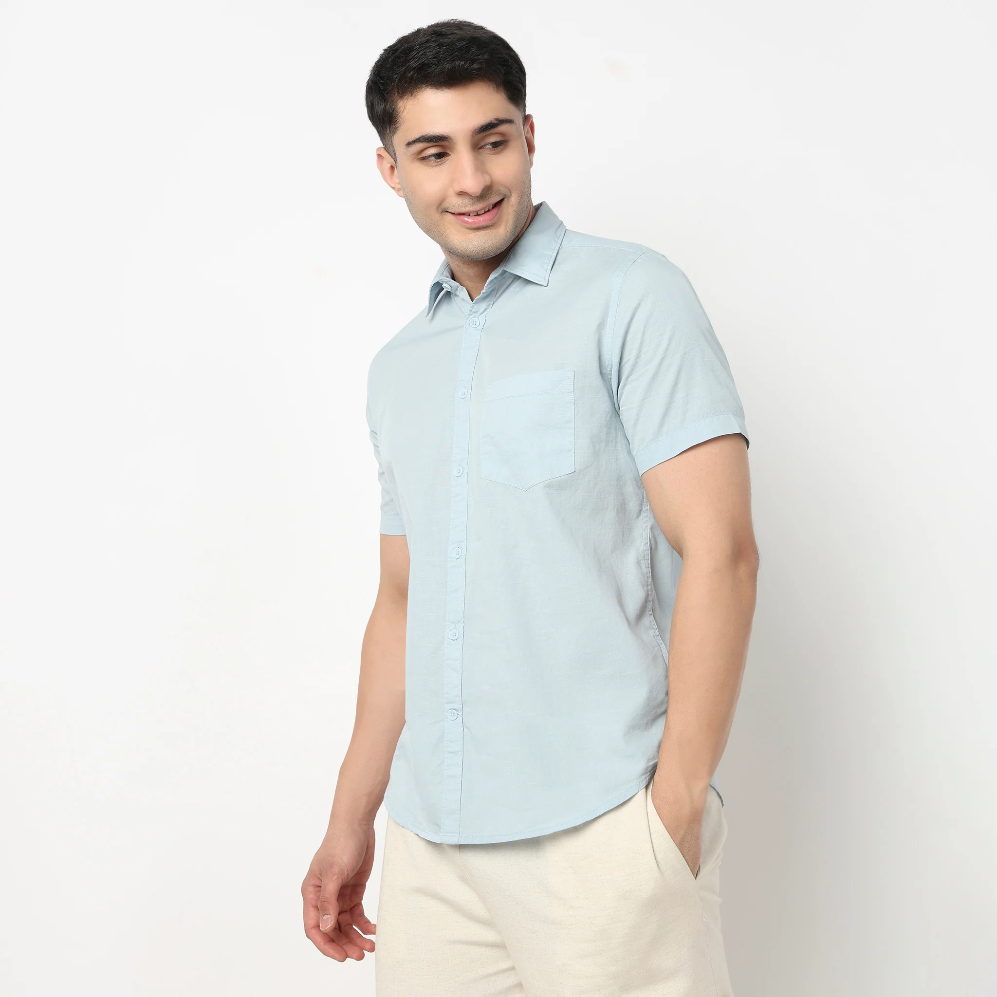 Easy Shirt™ - 100% Cotton MockLin Slubs - Regular Fit Solid Shirt - Image 60