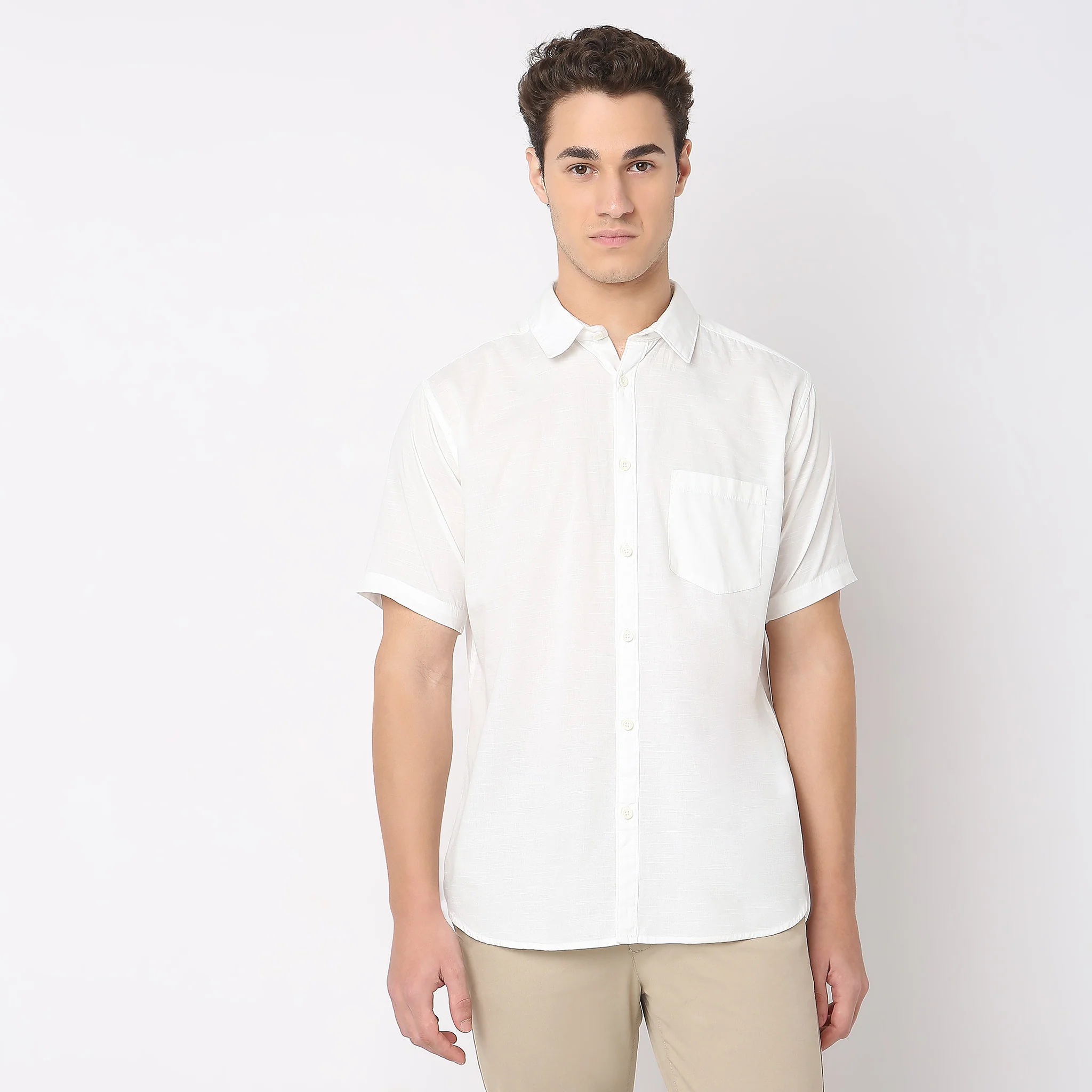 Easy Shirt™ - 100% Cotton MockLin Slubs - Regular Fit Solid Shirt - Image 7