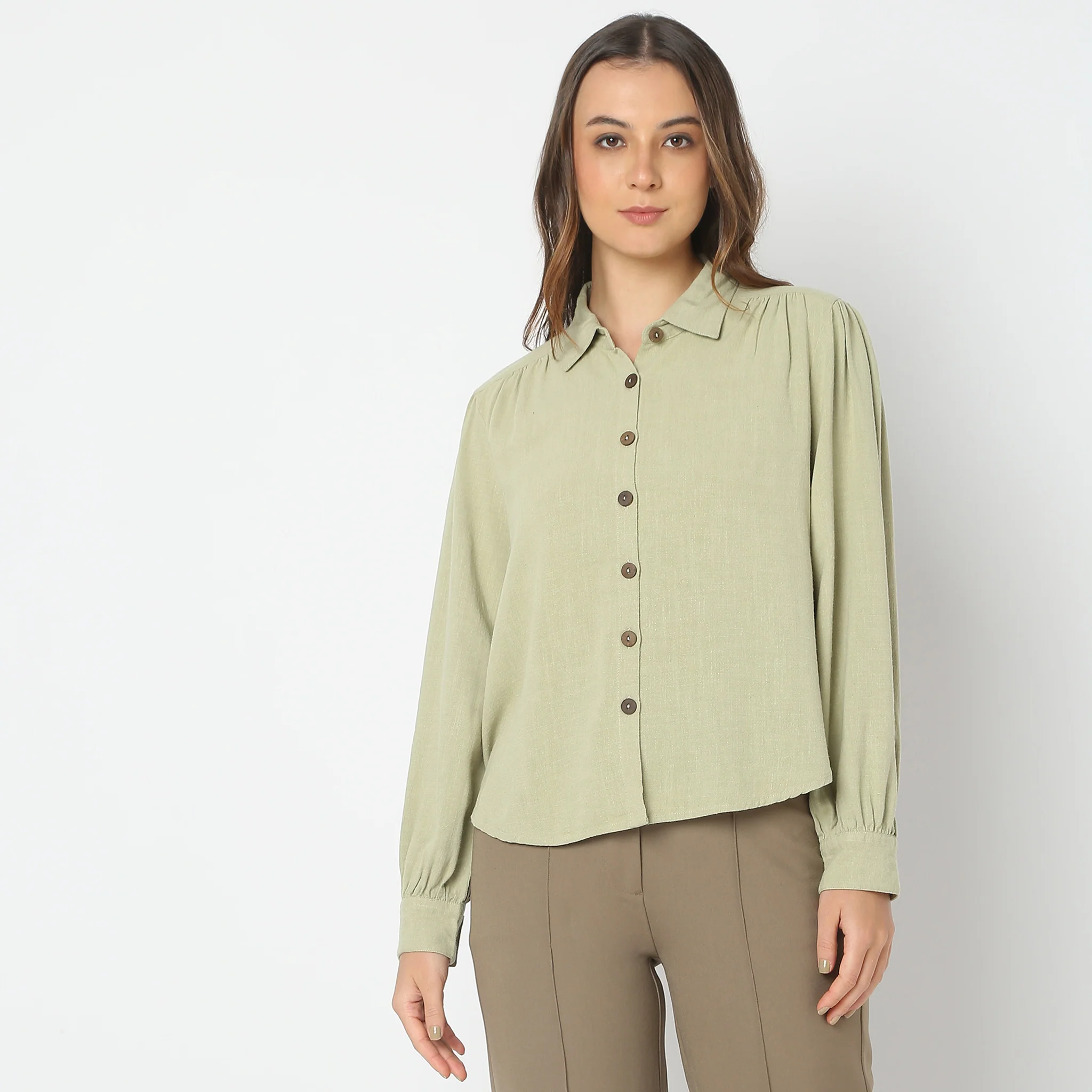 Solid Full Sleeve Shirt - Image 2