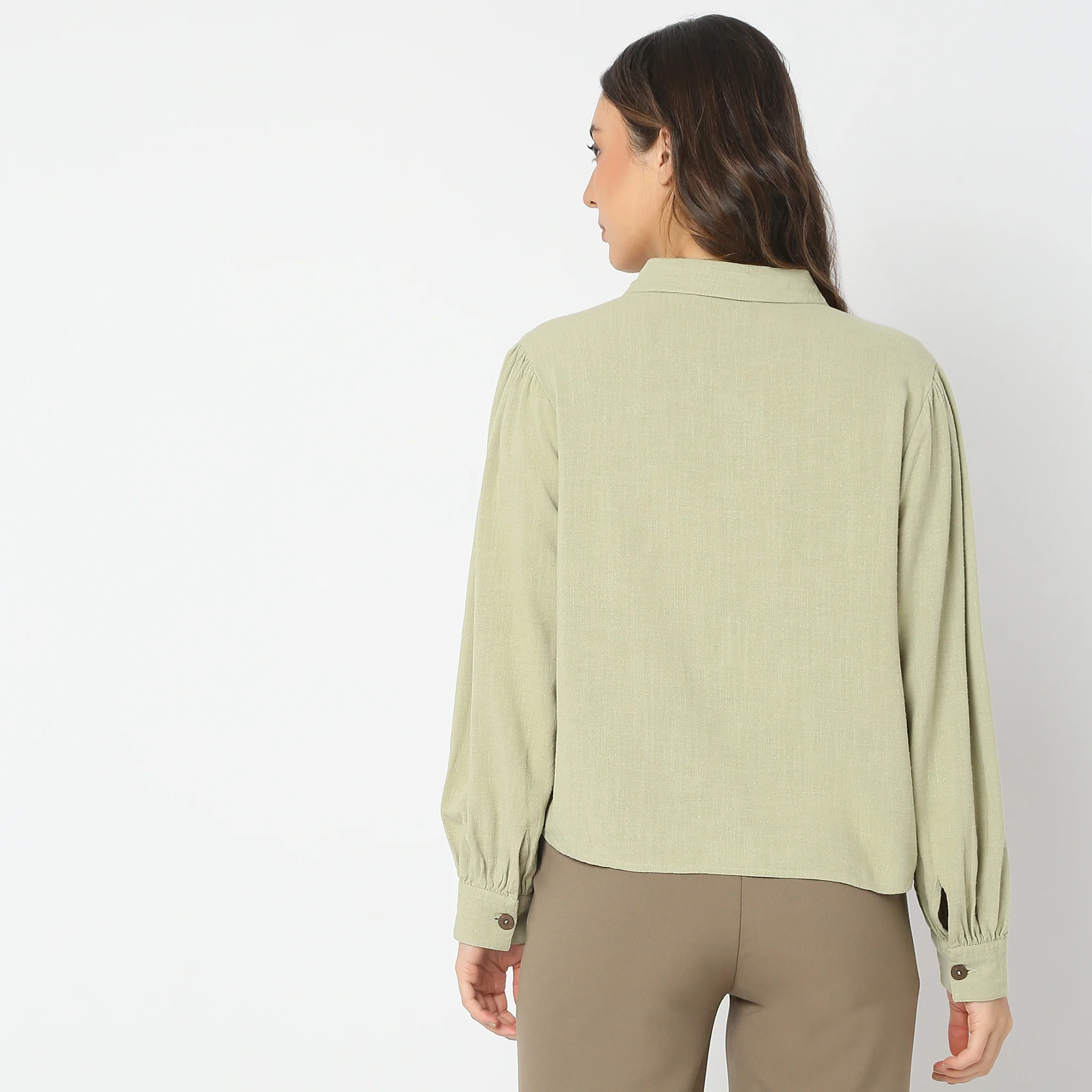 Solid Full Sleeve Shirt - Image 3