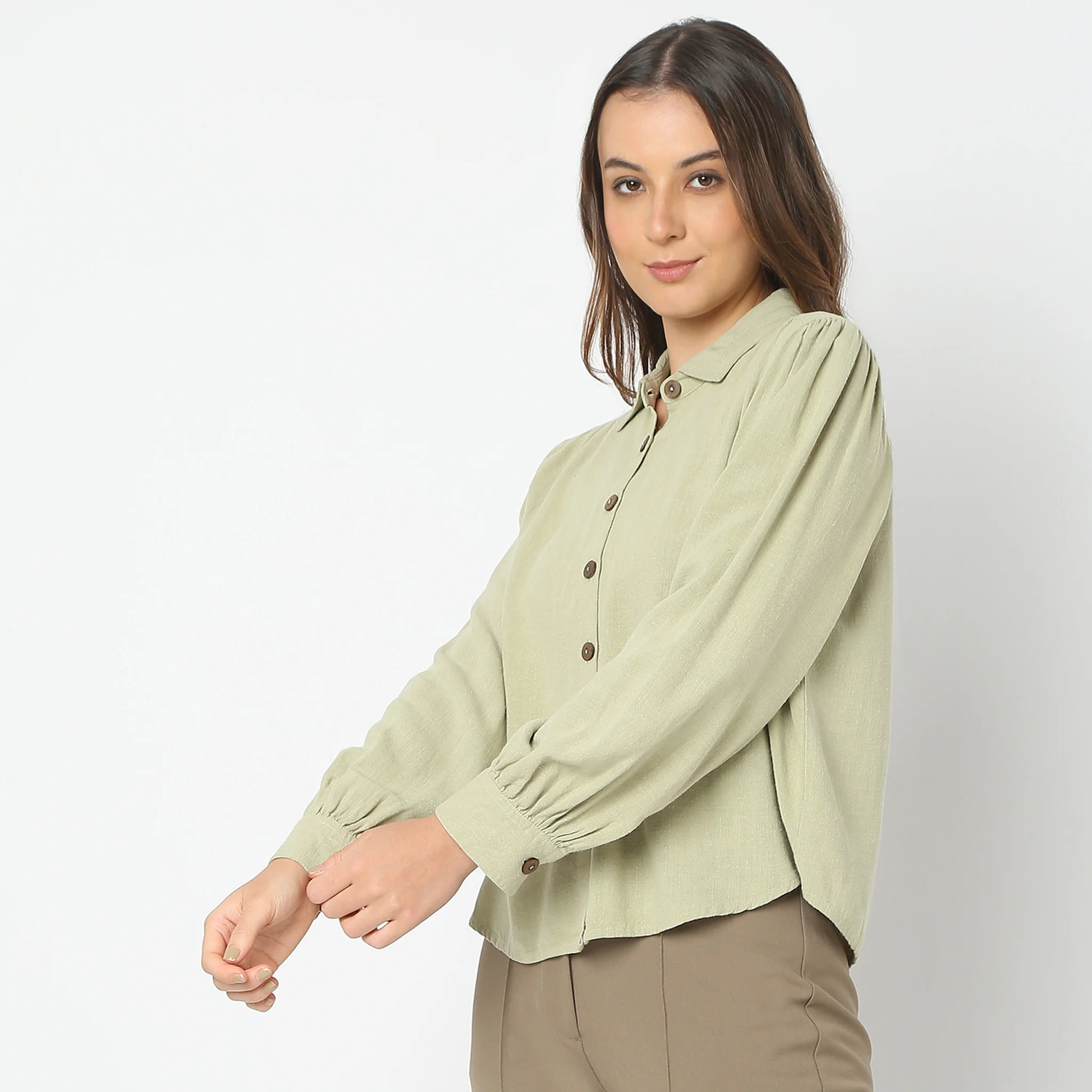 Solid Full Sleeve Shirt - Image 5