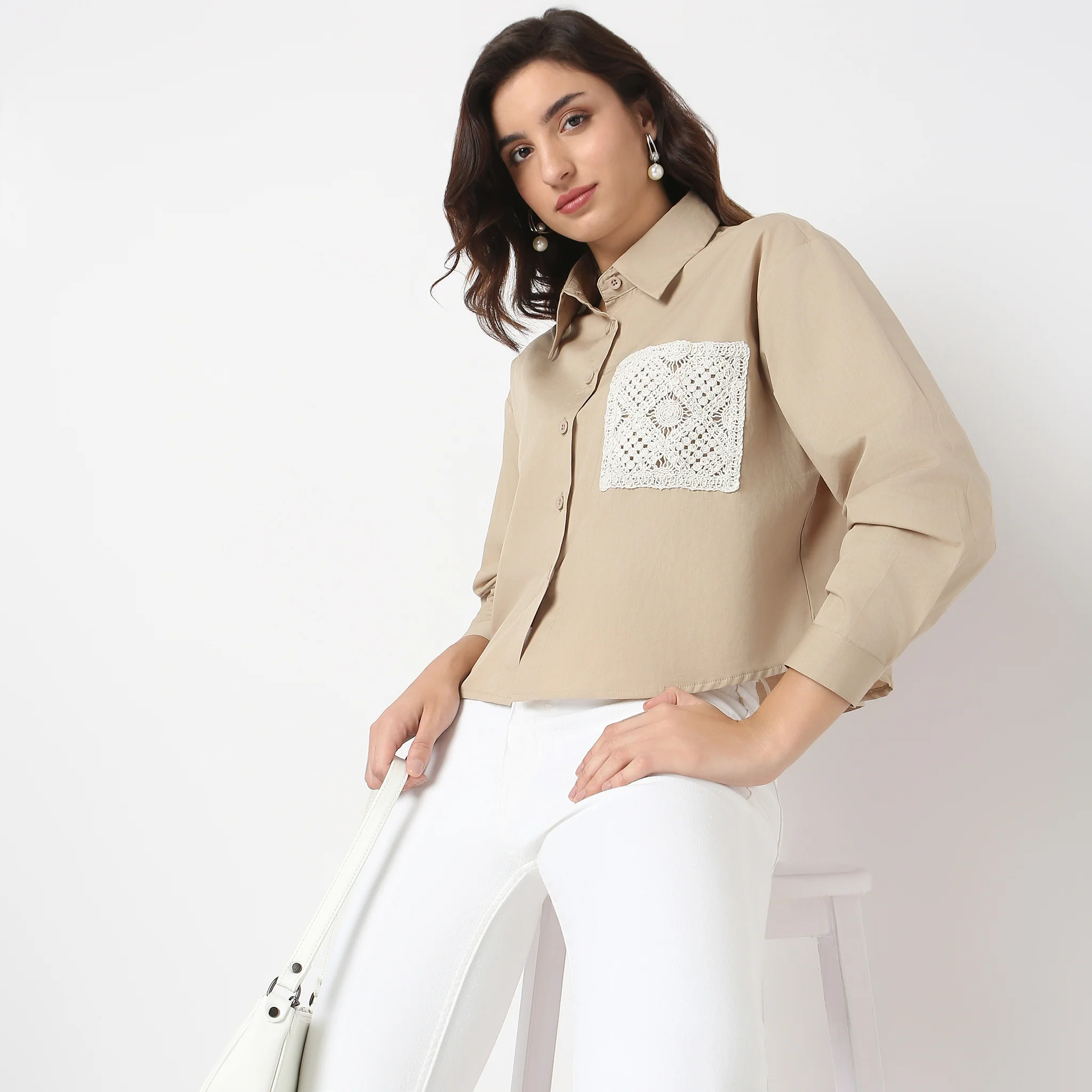 Regular Fit Solid Shirt - Image 2