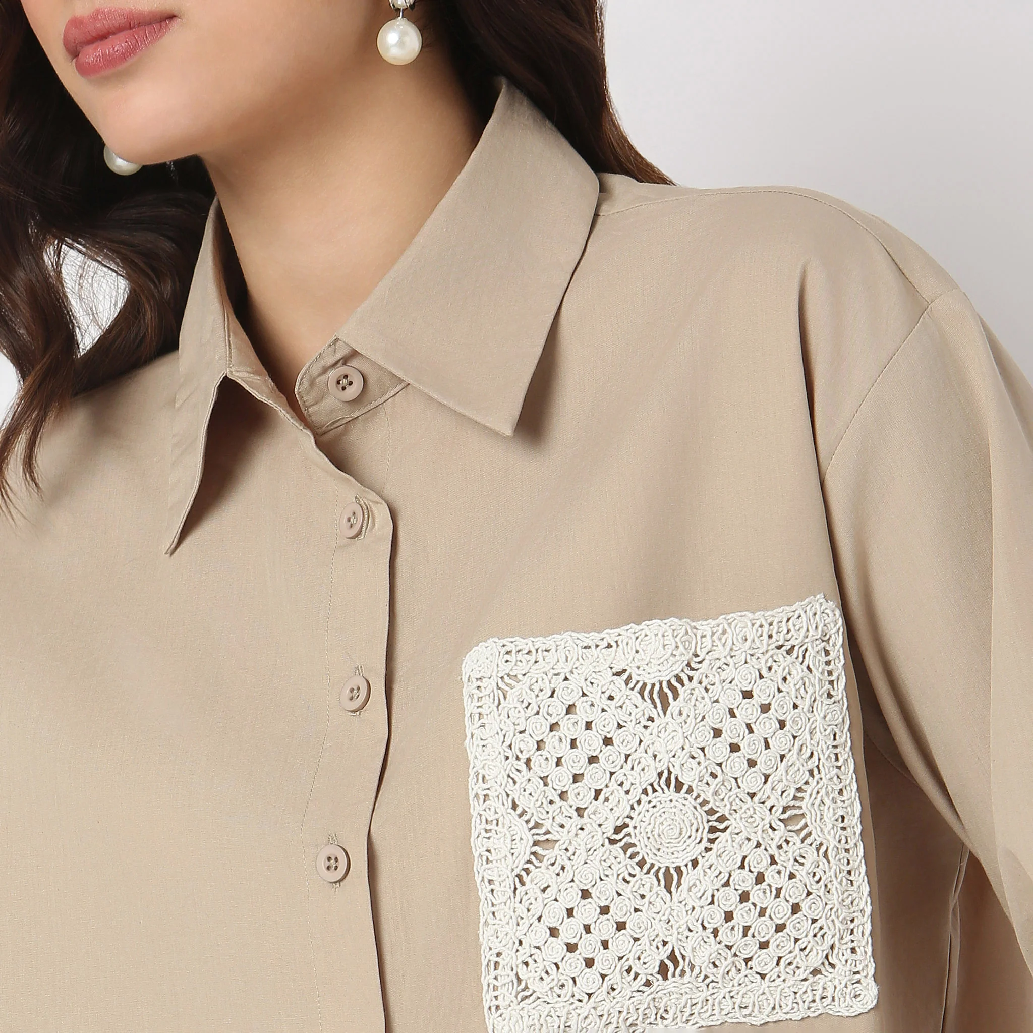Regular Fit Solid Shirt - Image 4
