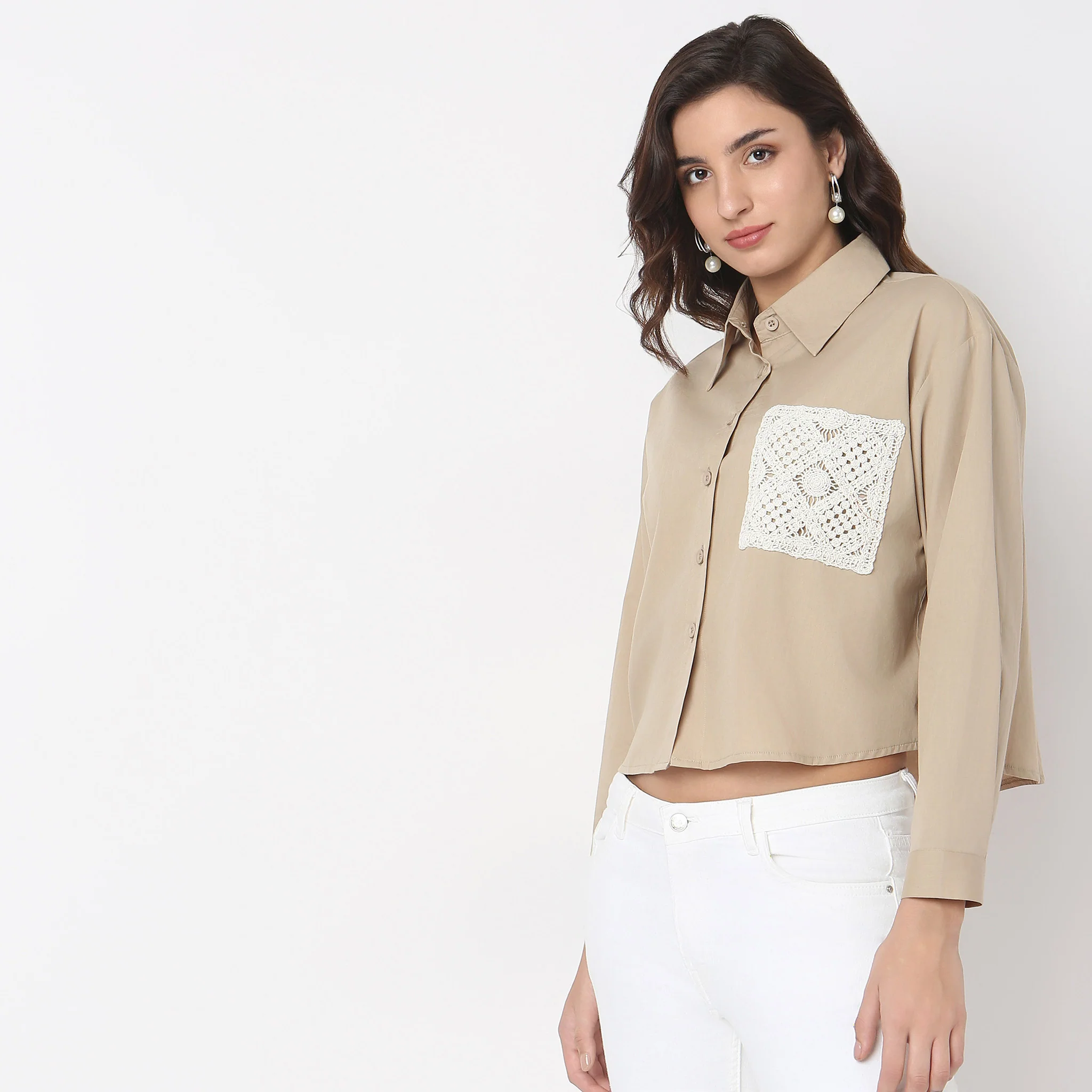 Regular Fit Solid Shirt - Image 5