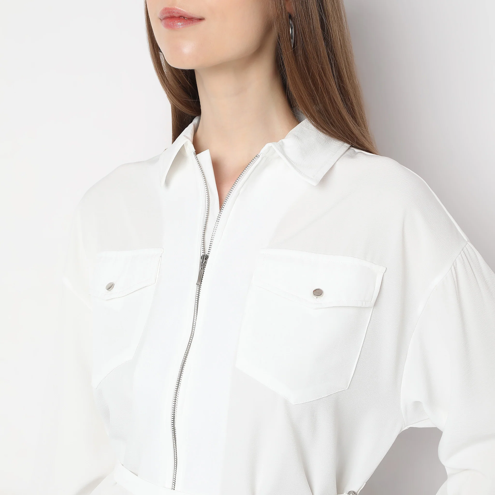 Regular Fit Solid Shirt - Image 4