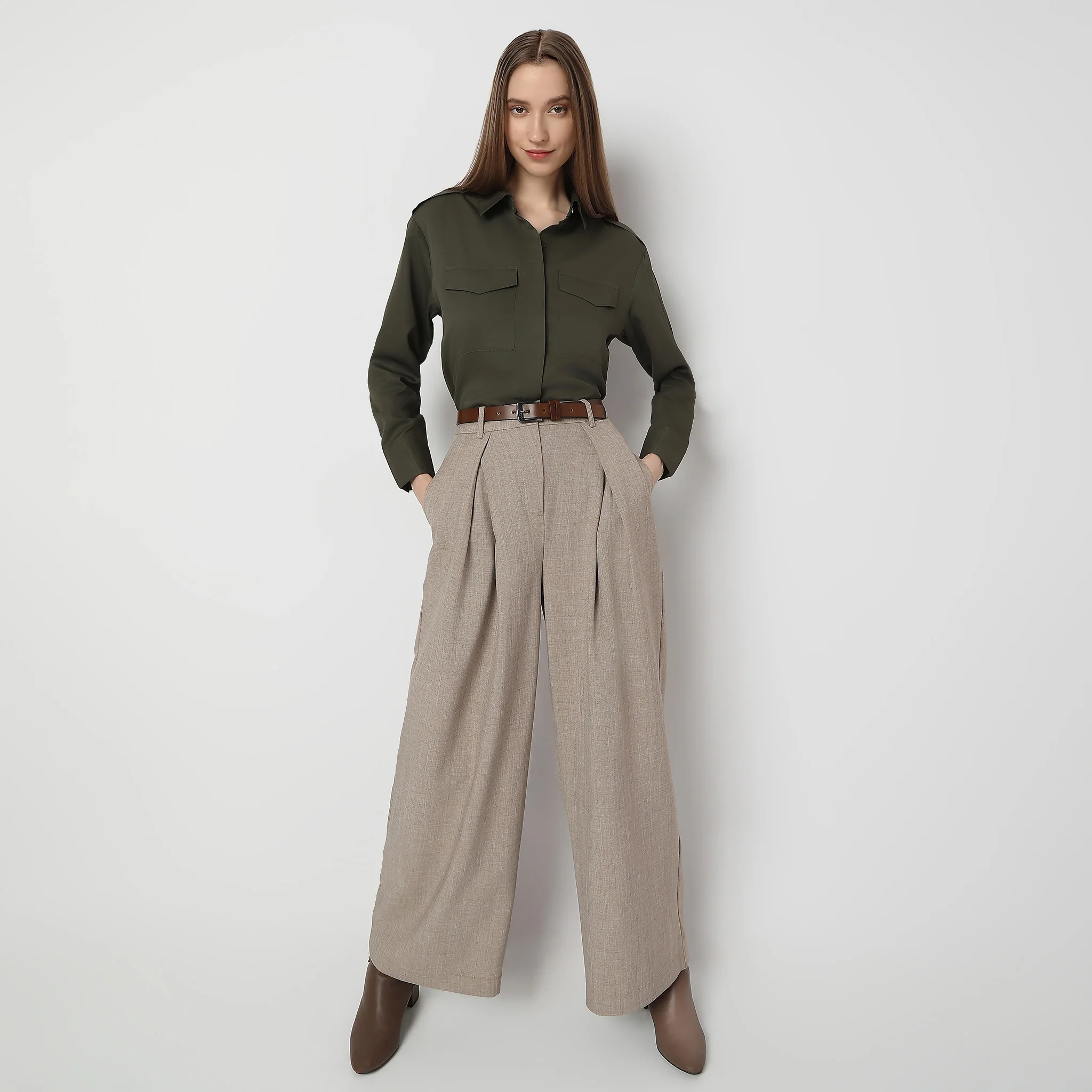 Regular Fit Solid Shirt