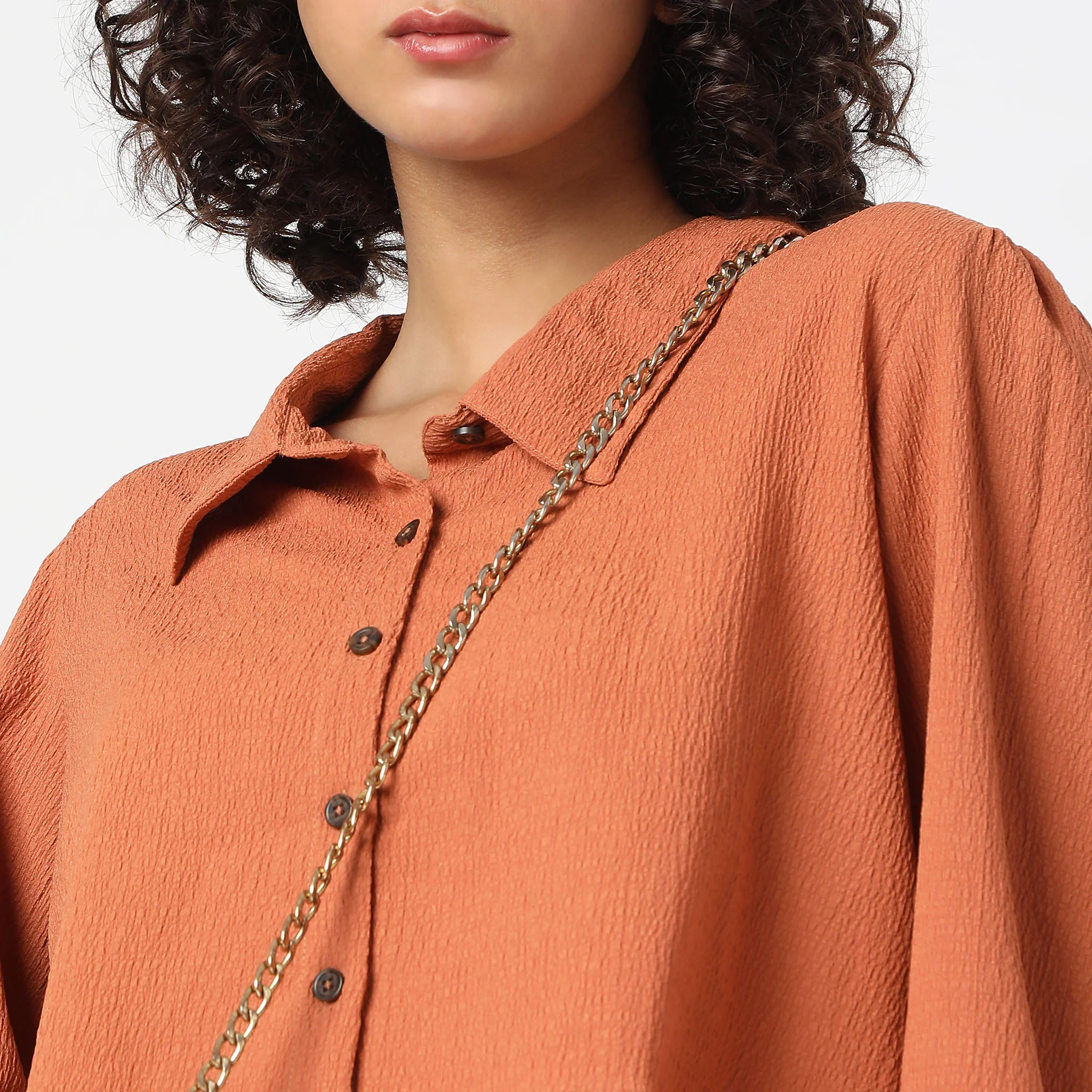 Regular Fit Solid Shirt - Image 4