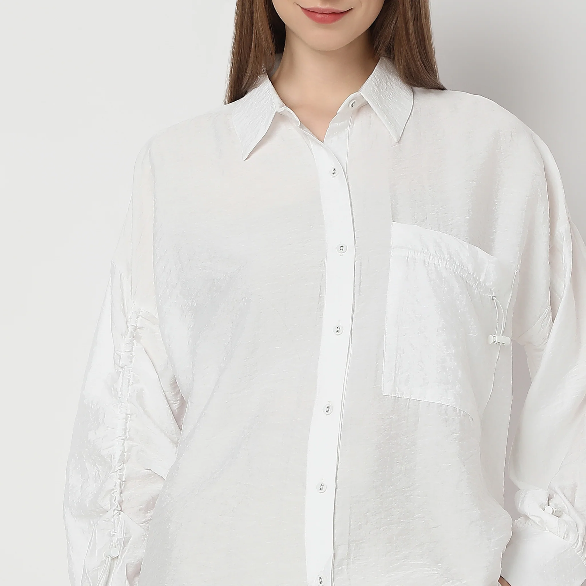 Regular Fit Solid Shirt - Image 4