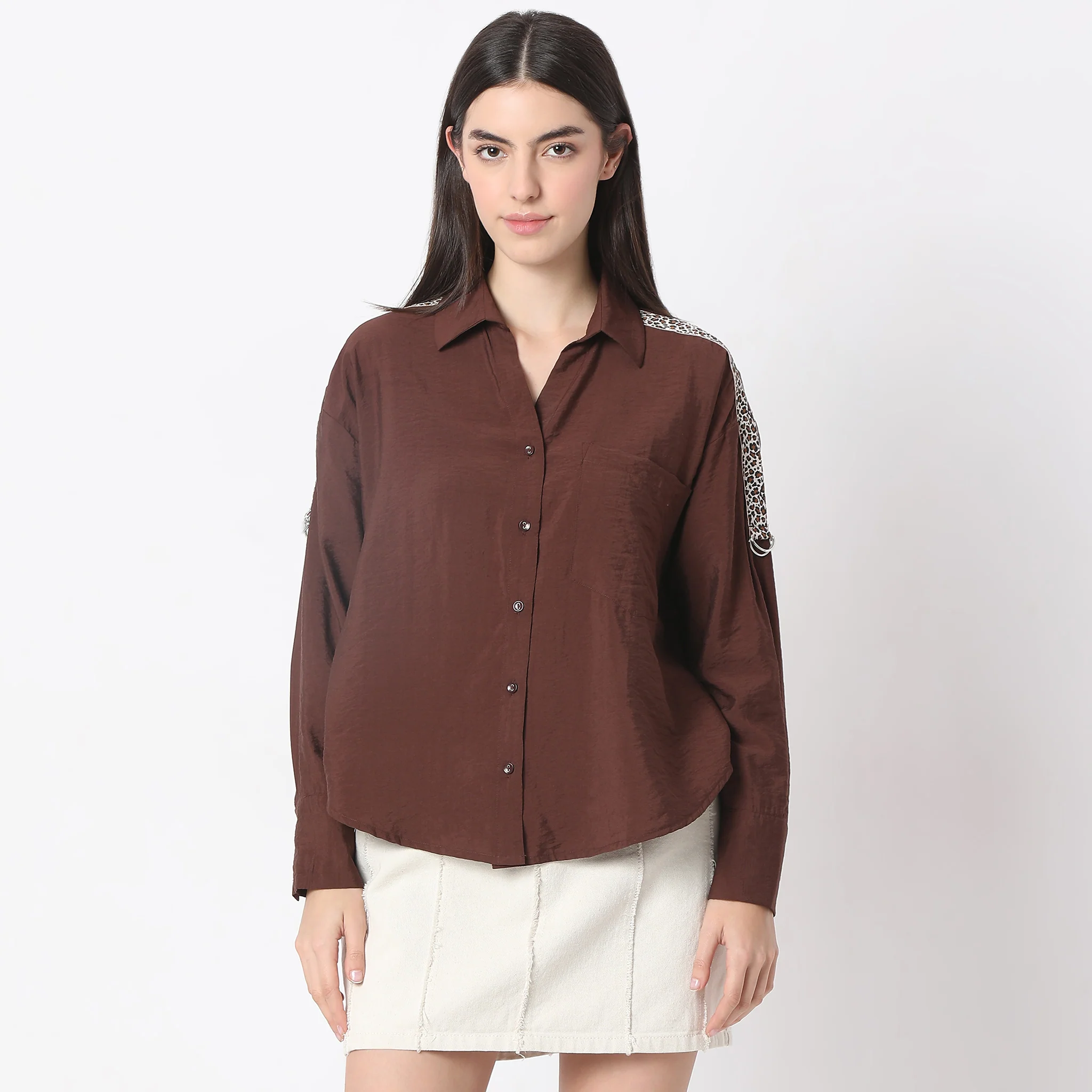 Solid Full Sleeve Casual Shirt - Image 2