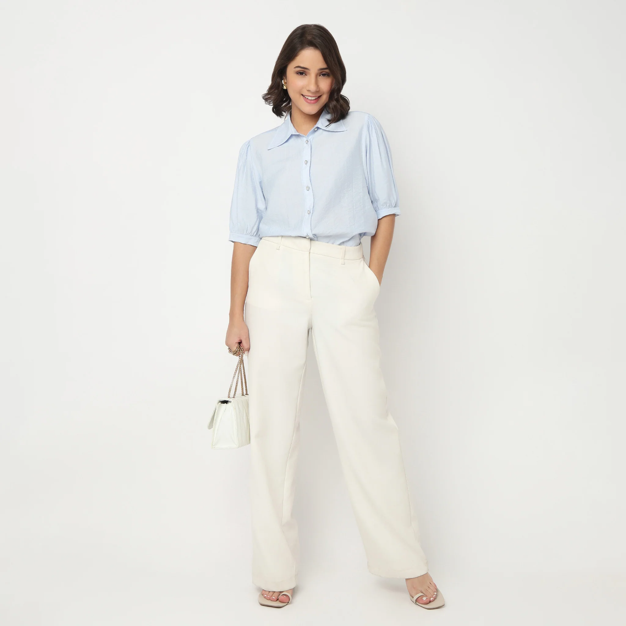 Regular Fit Solid Elbow Sleeve Shirt - Image 11
