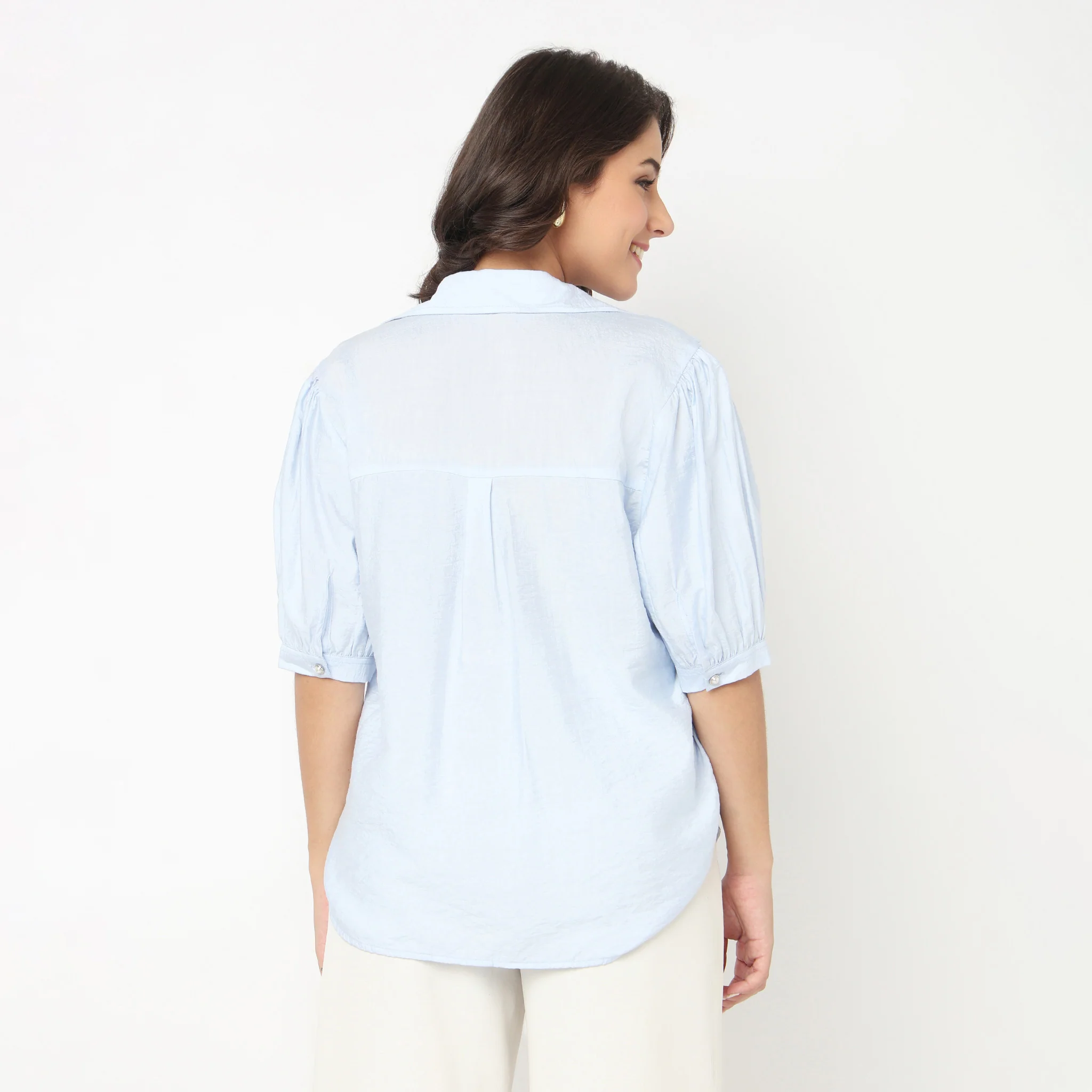 Regular Fit Solid Elbow Sleeve Shirt - Image 13