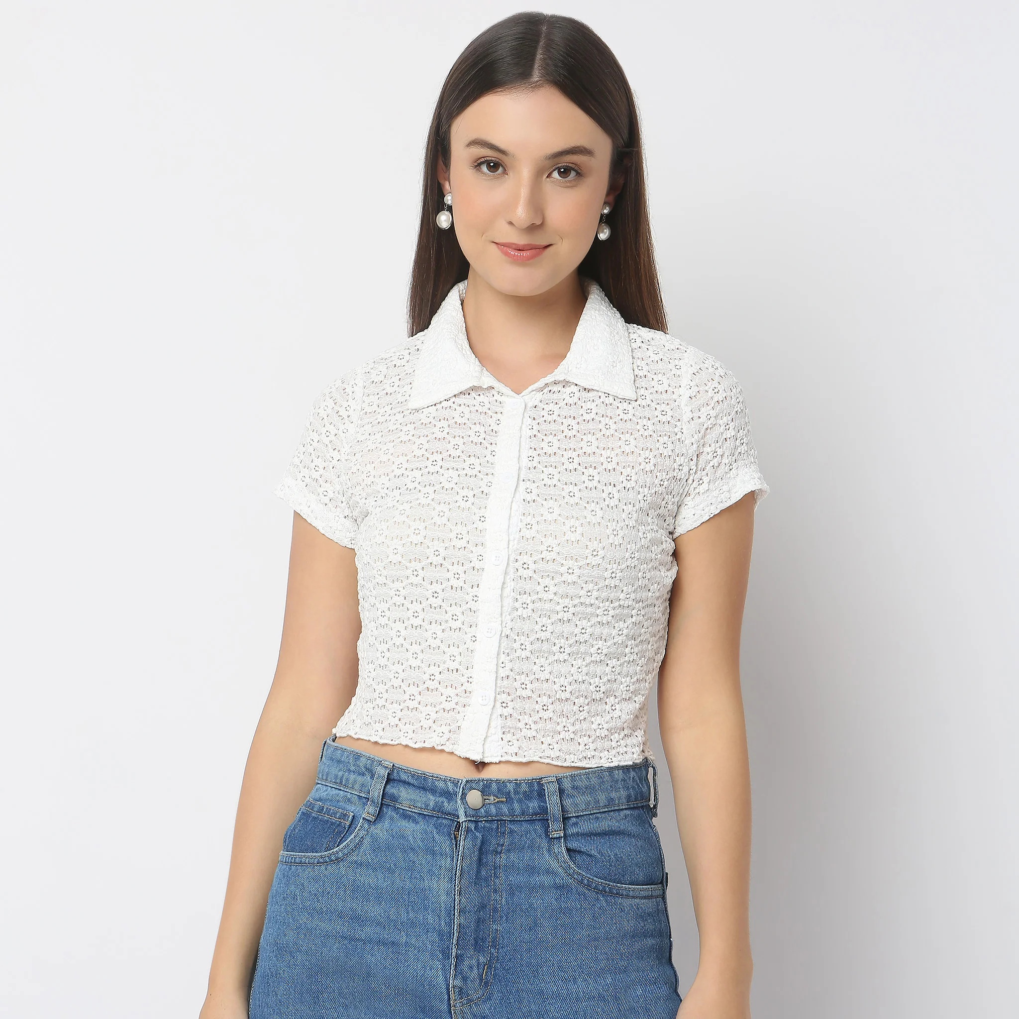 Regular Fit Solid Shirt - Image 2