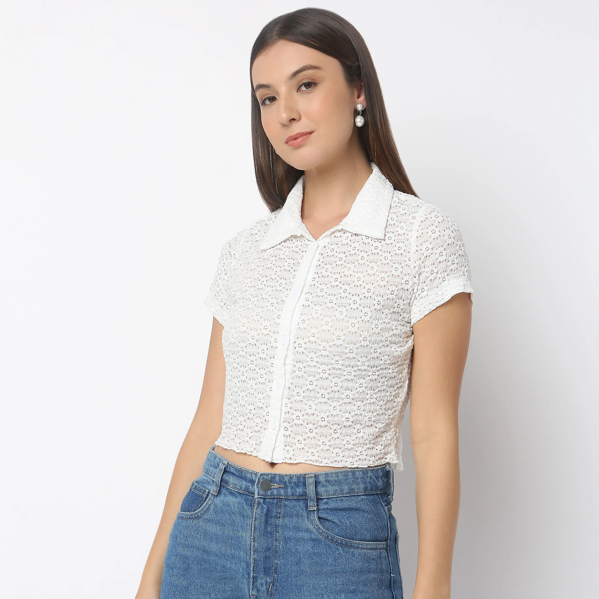 Regular Fit Solid Shirt - Image 5