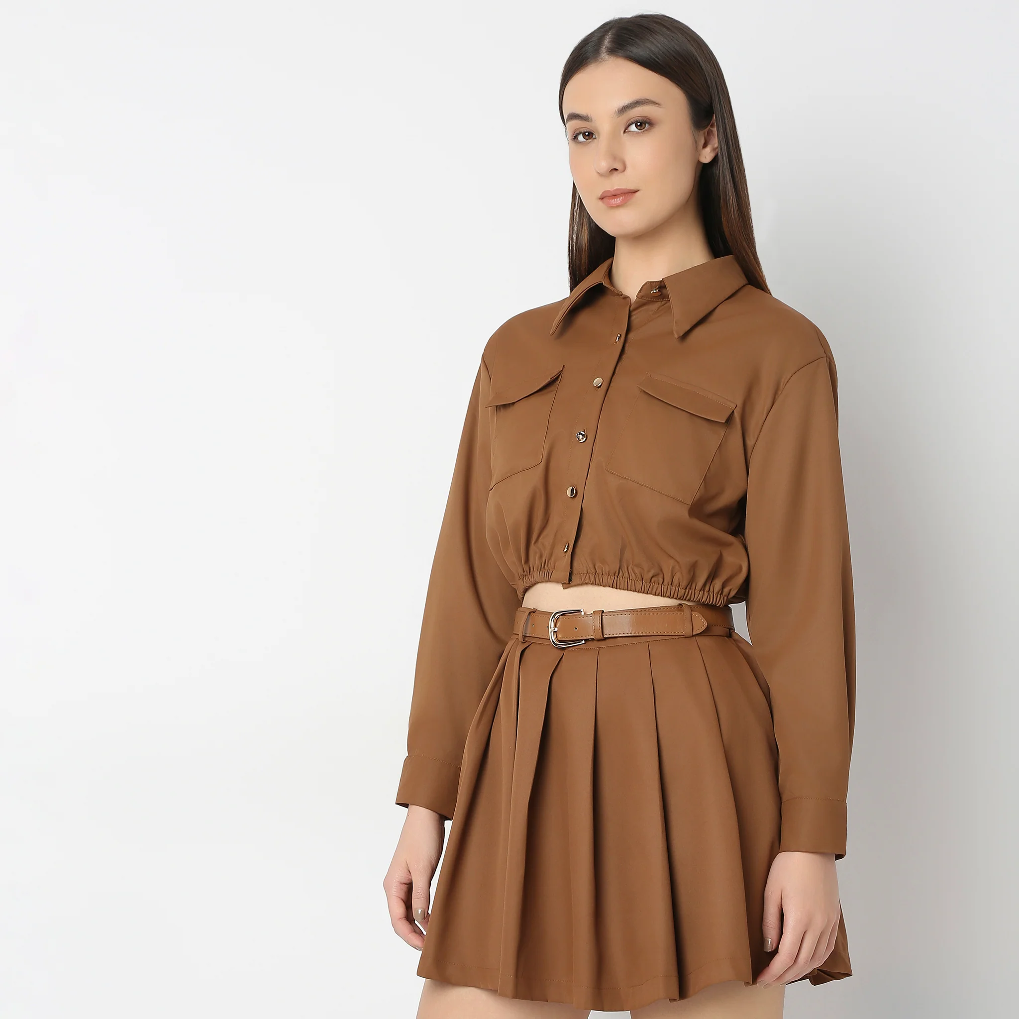 Regular Fit Solid Shirt - Image 5