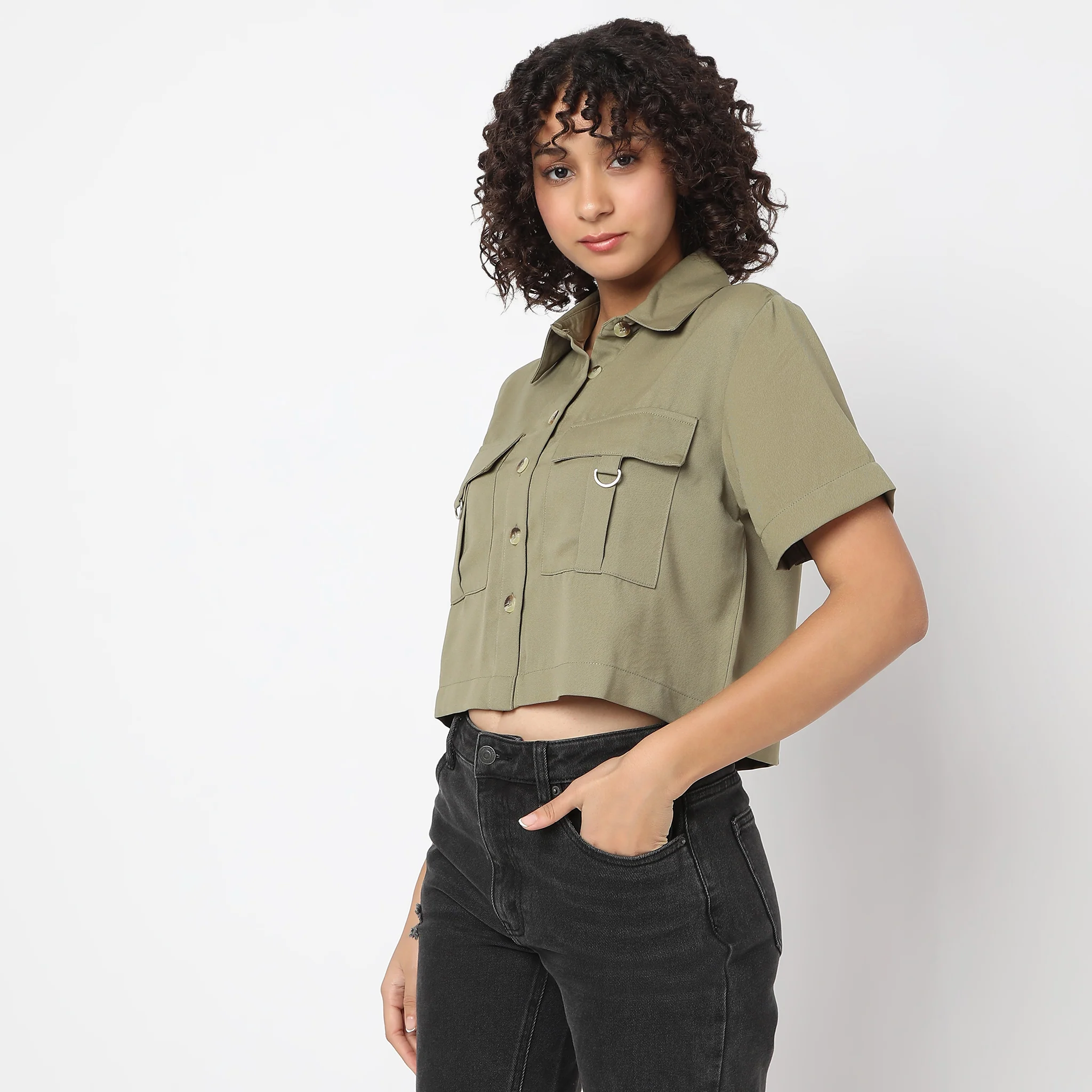Regular Fit Solid Shirt - Image 10