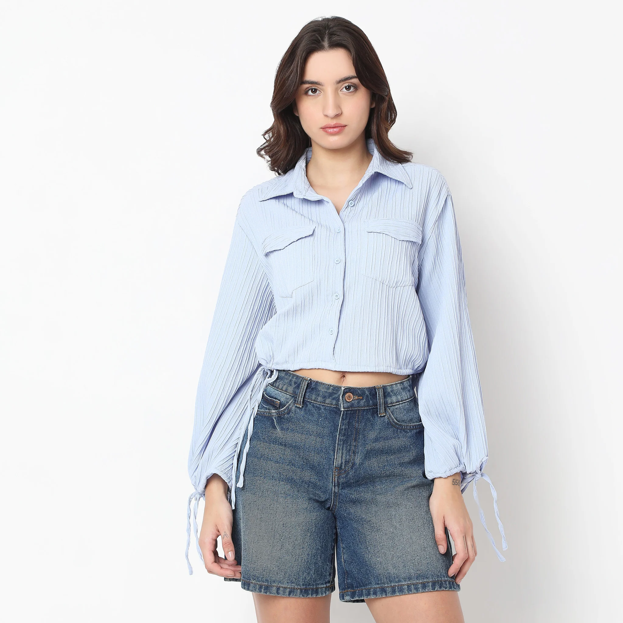 Regular Fit Solid Shirt - Image 2