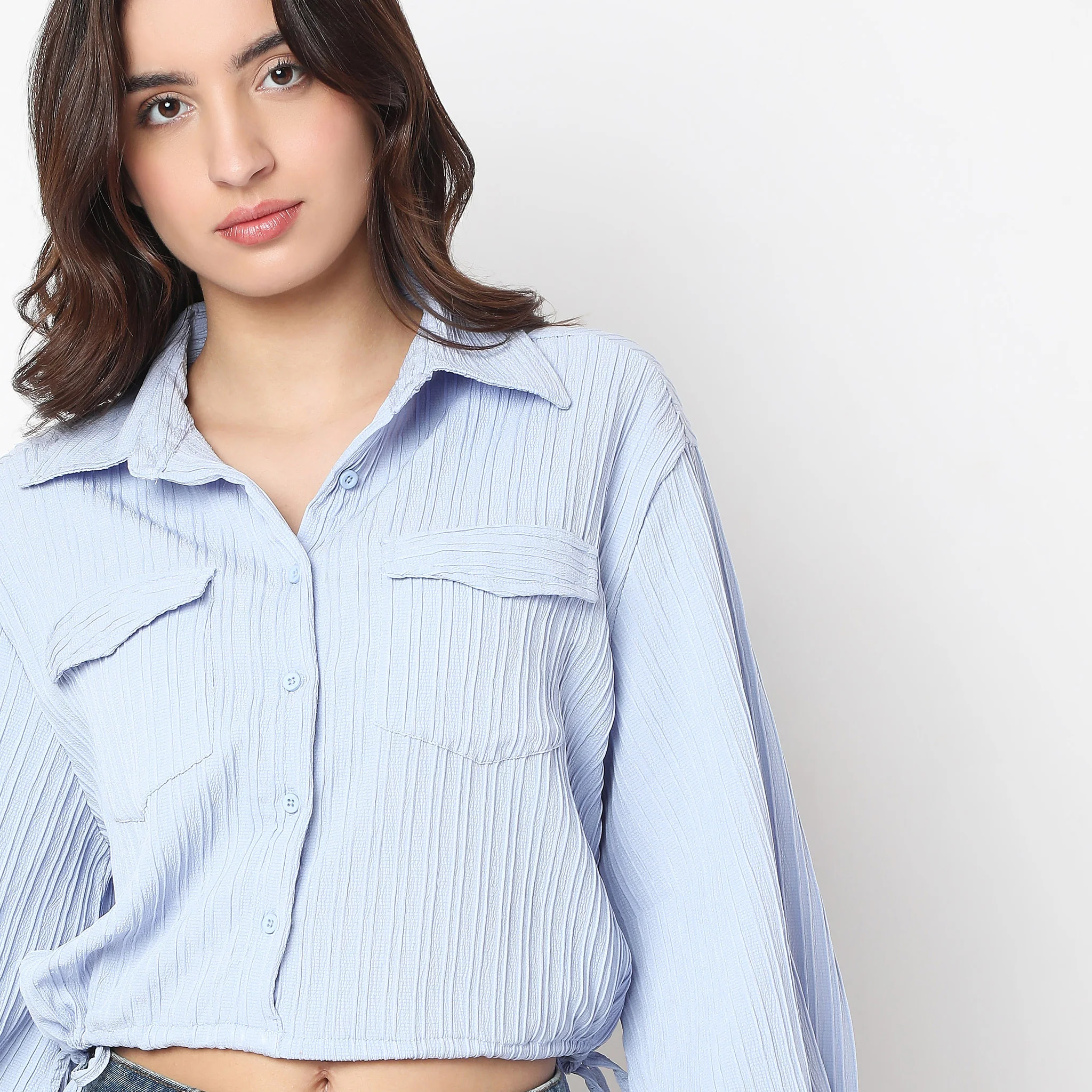 Regular Fit Solid Shirt - Image 4
