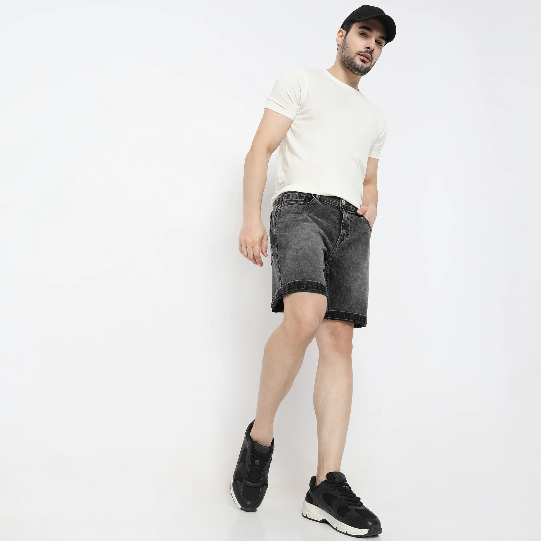 Solid Short Length Mid Rise Shorts - Image 11