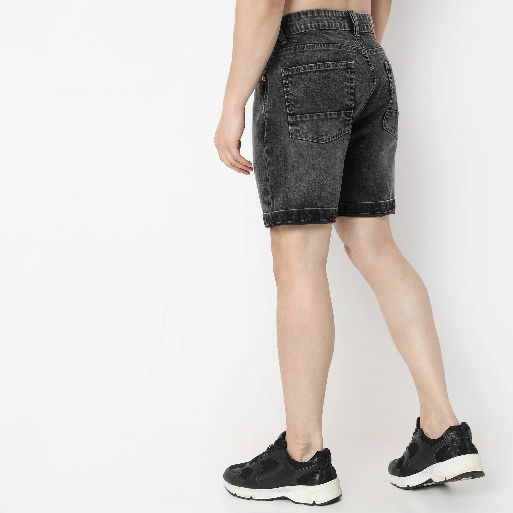 Solid Short Length Mid Rise Shorts - Image 13