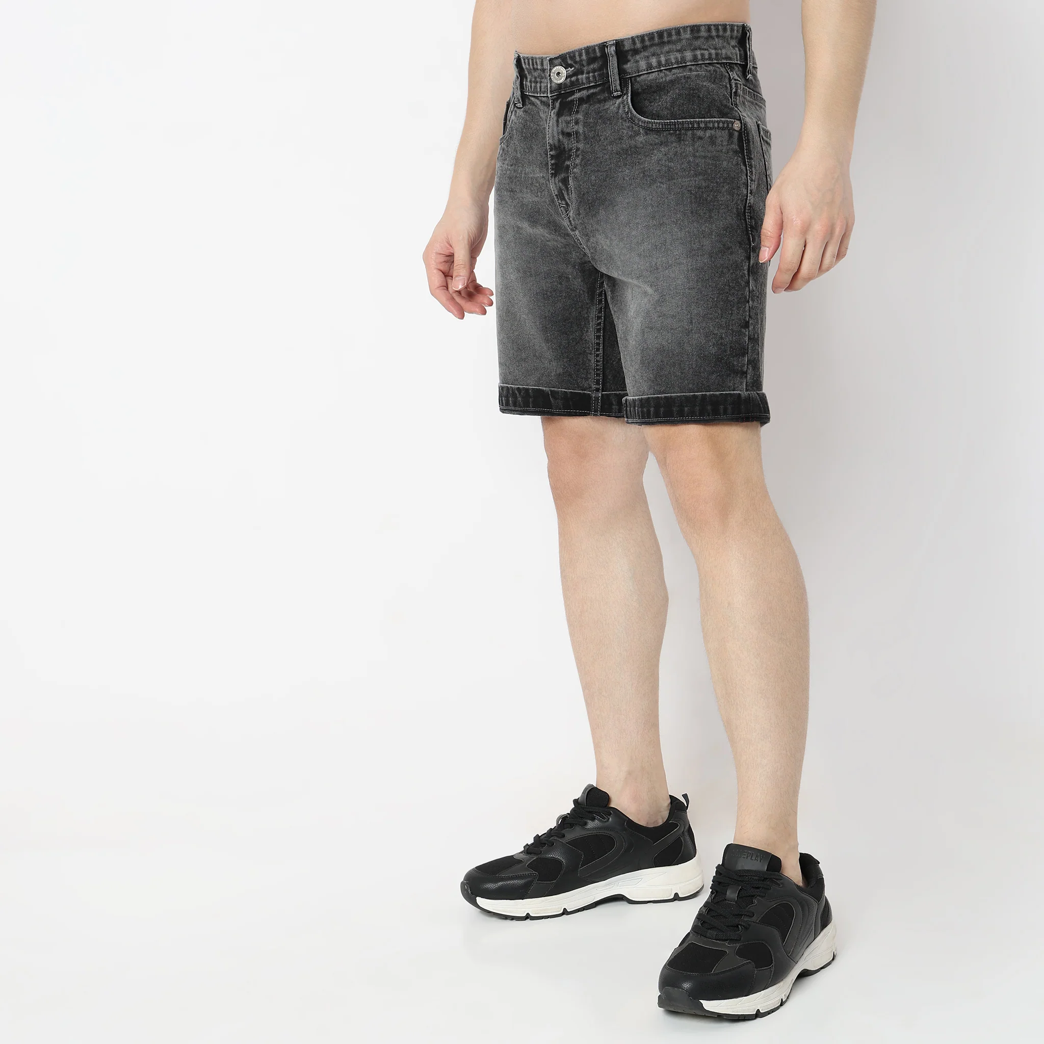 Solid Short Length Mid Rise Shorts - Image 14
