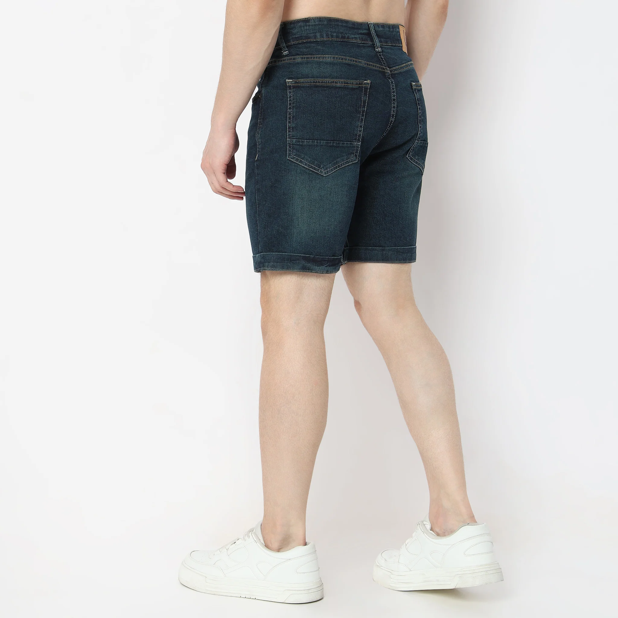 Solid Short Length Mid Rise Shorts - Image 18