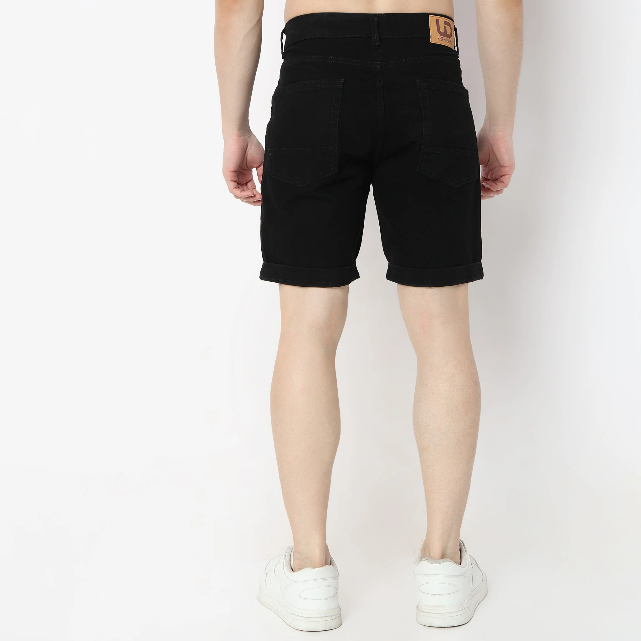 Solid Short Length Mid Rise Shorts - Image 3