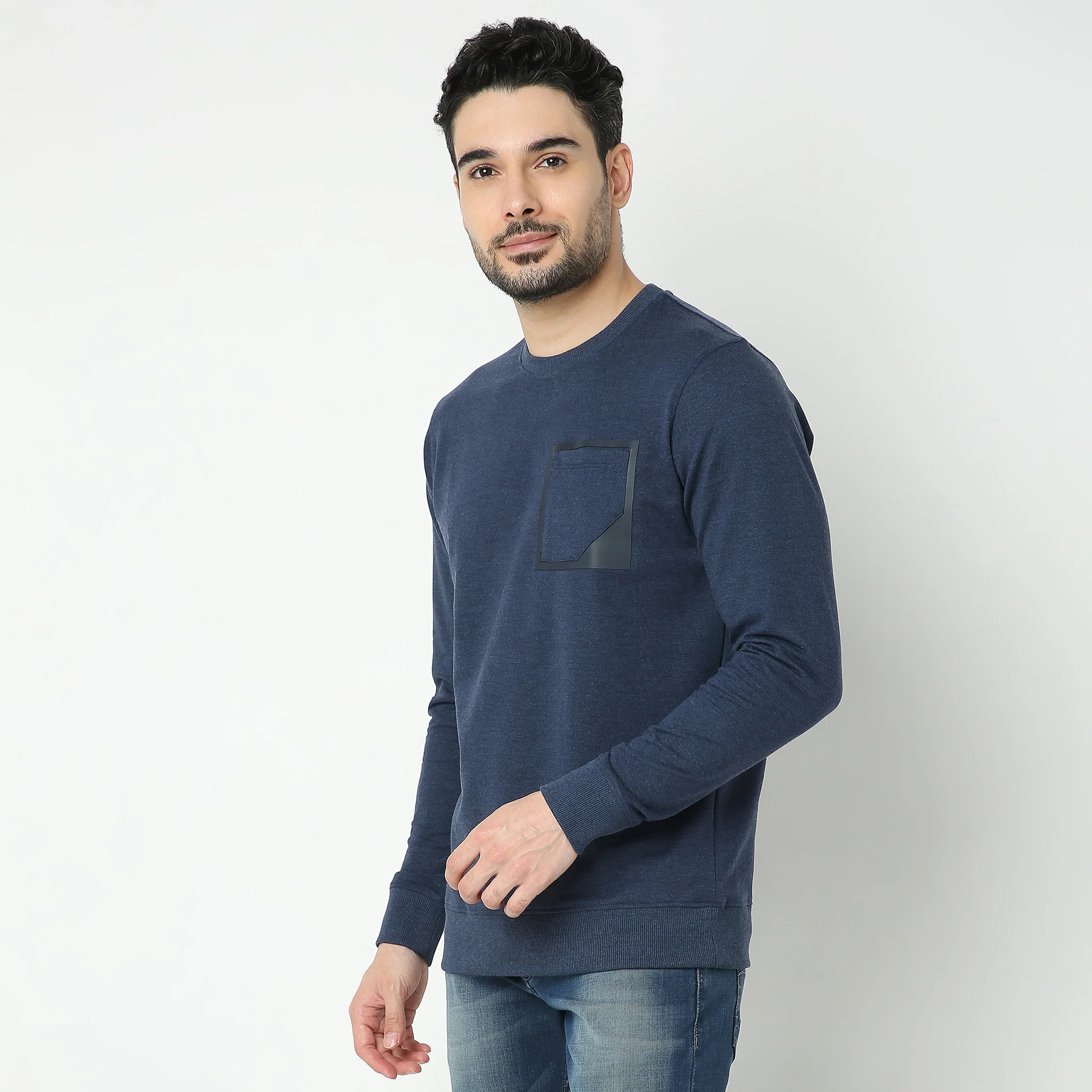 Knitted Solid Sweat Tee - Image 2