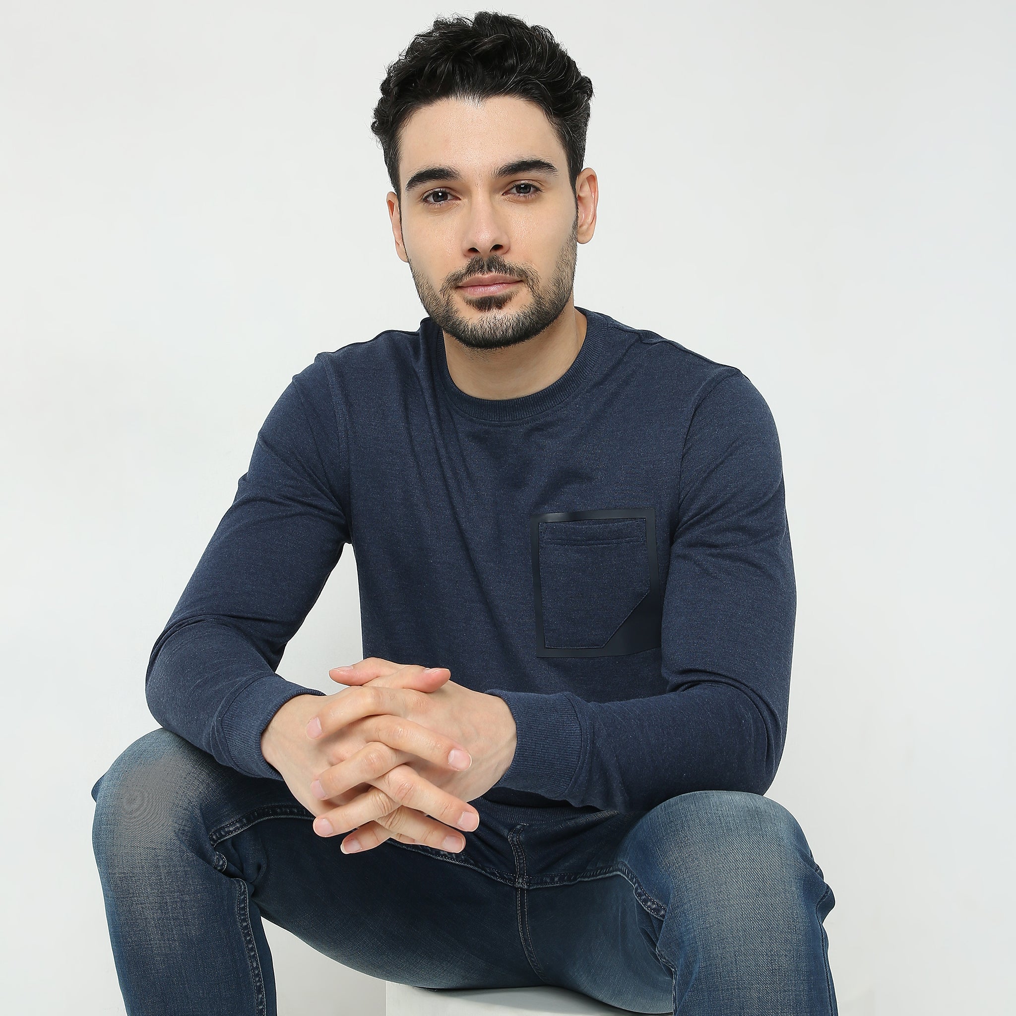 Knitted Solid Sweat Tee - Image 4