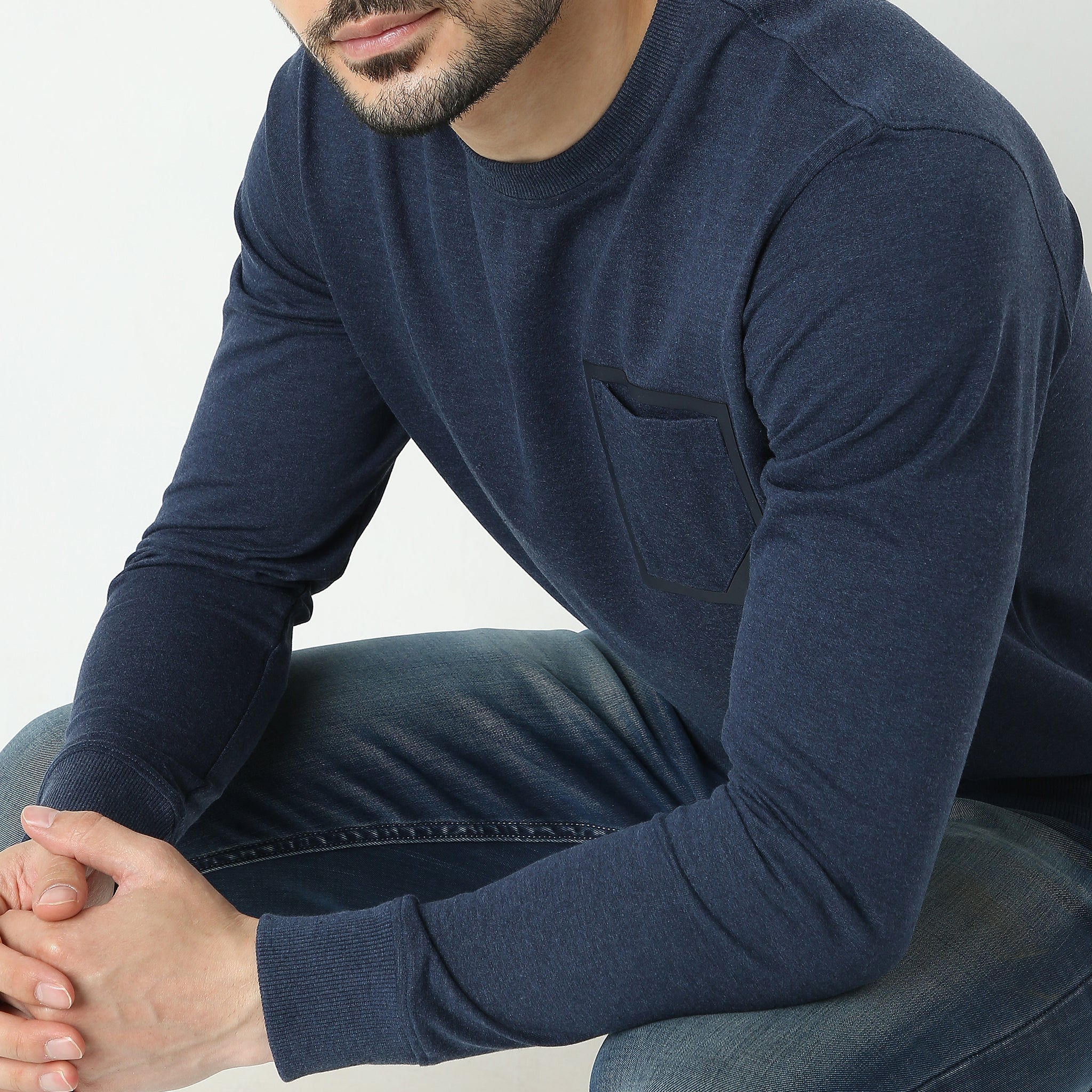 Knitted Solid Sweat Tee - Image 5