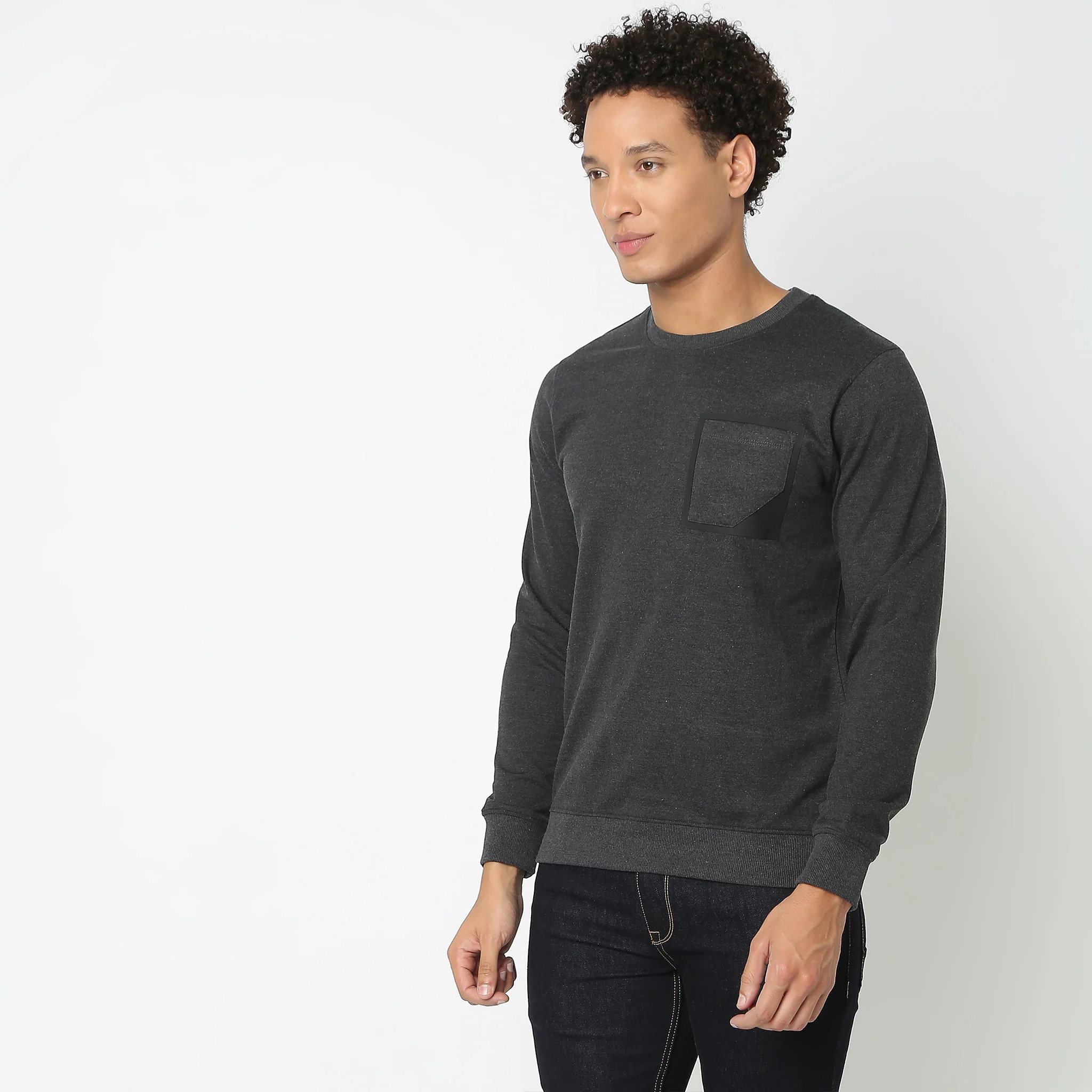 Knitted Solid Sweat Tee - Image 9