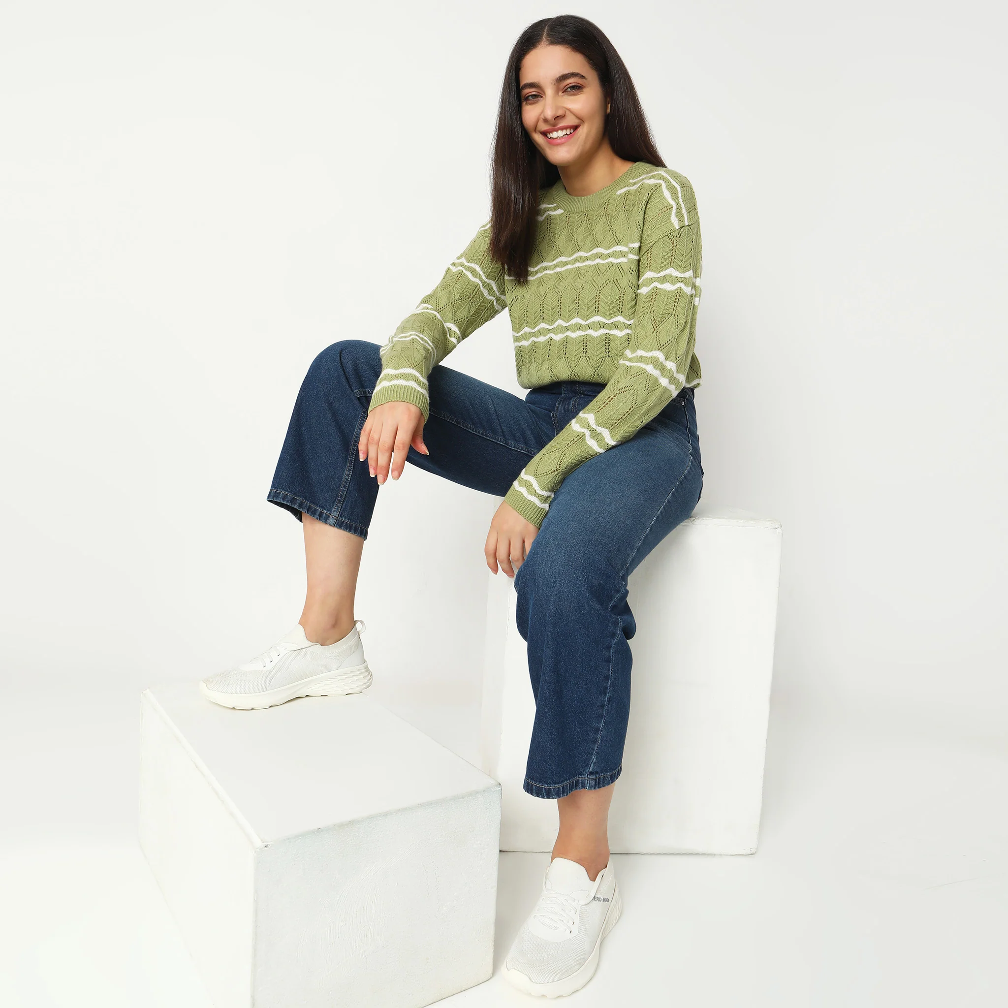Regular Fit Solid Sweater - Image 6