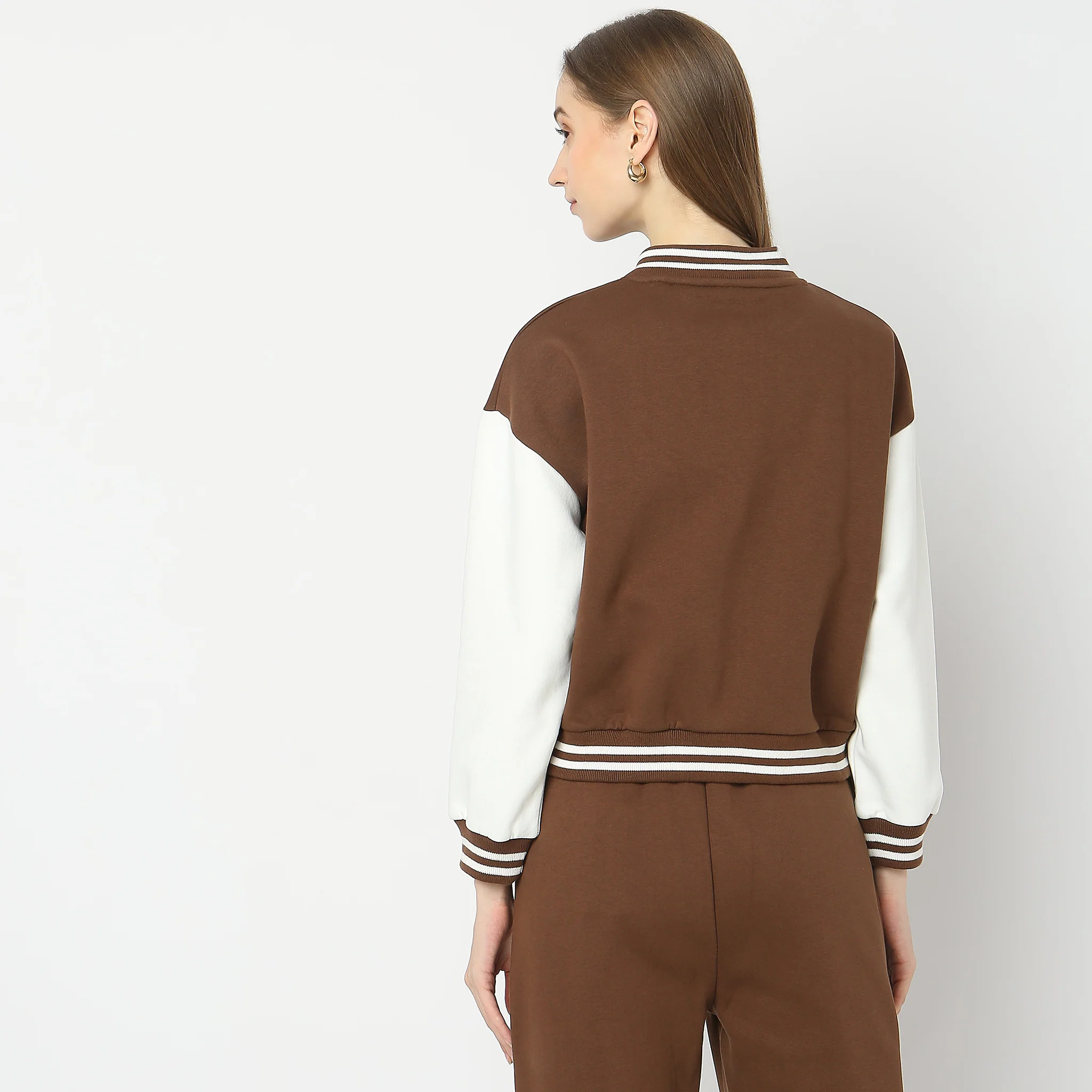 Regular Fit Solid Sweatshirt - Image 3