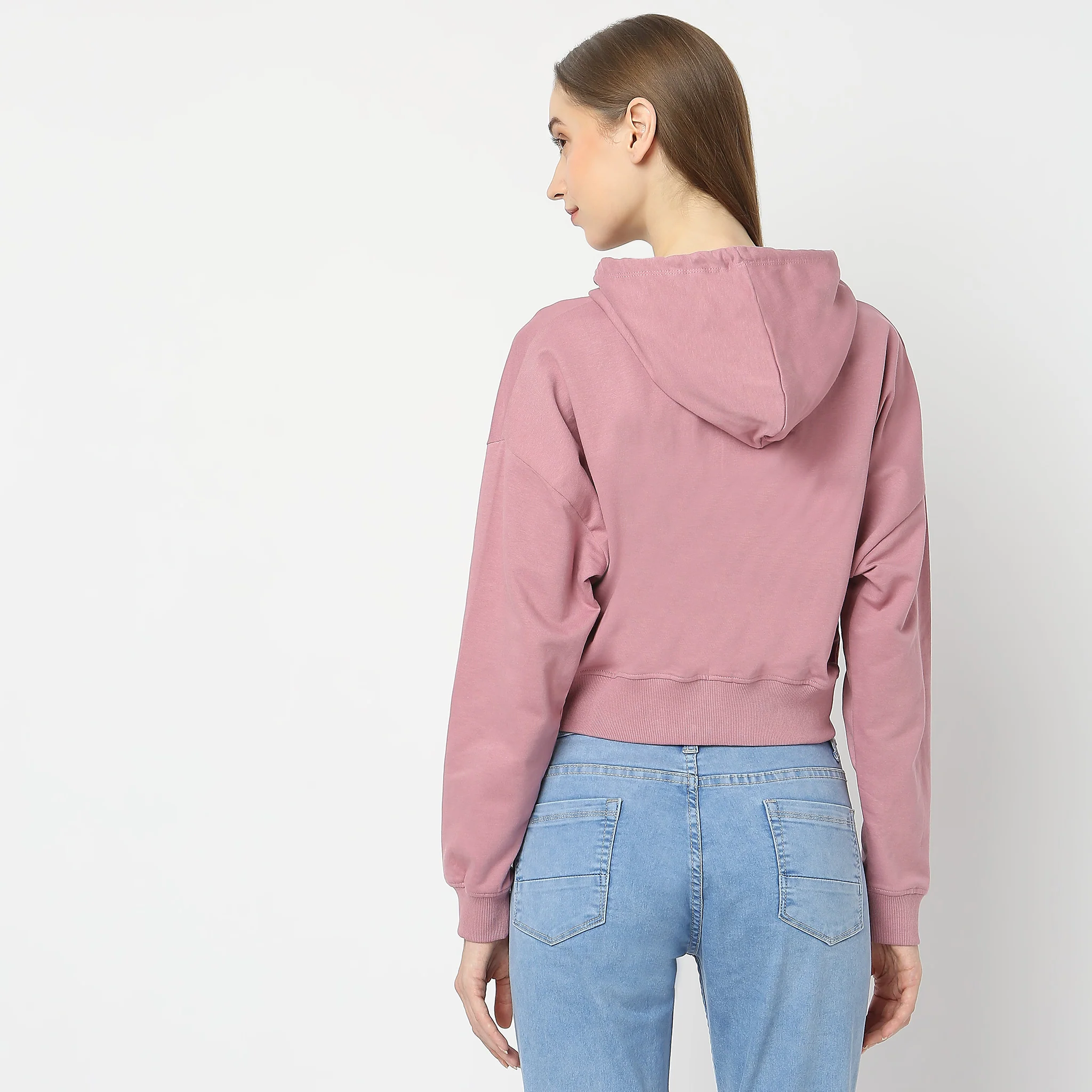 Regular Fit Solid Sweatshirt - Image 3