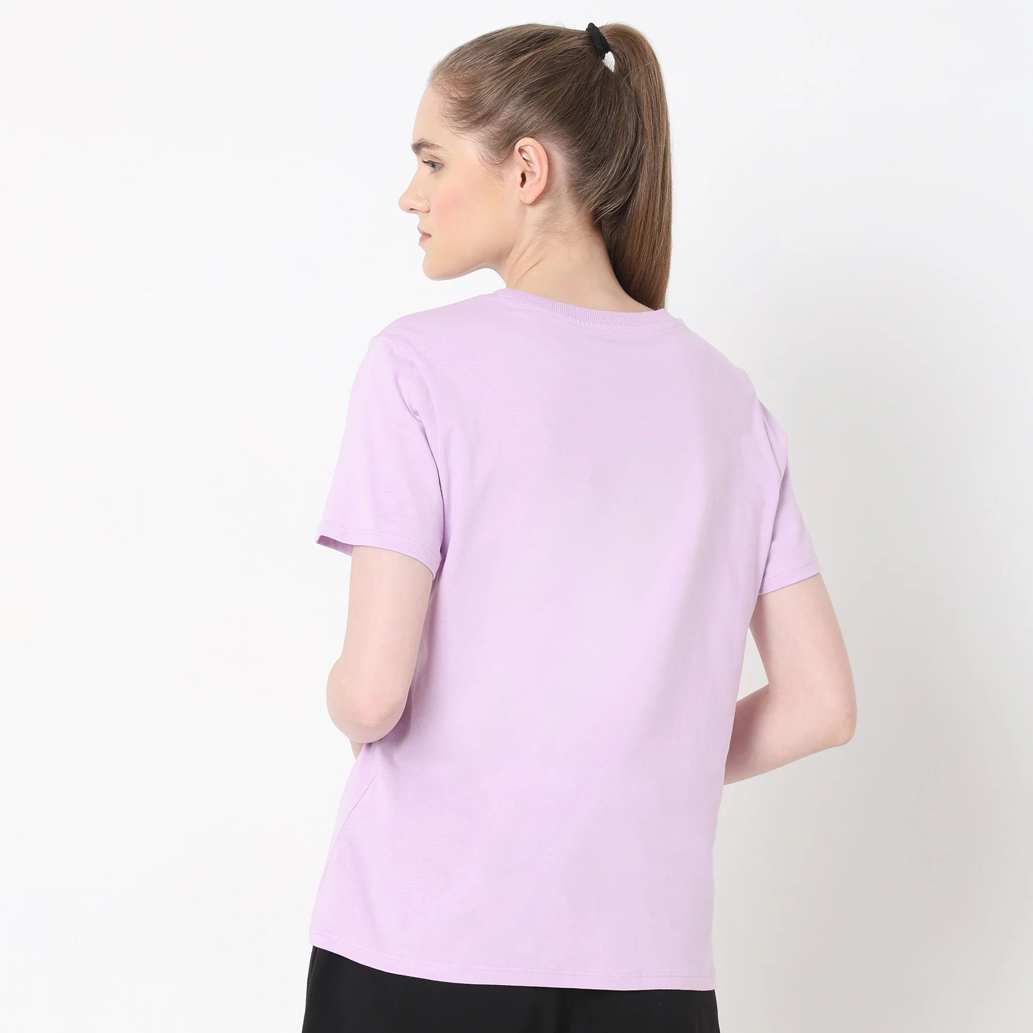 Solid Round Neck T-Shirt - Image 13