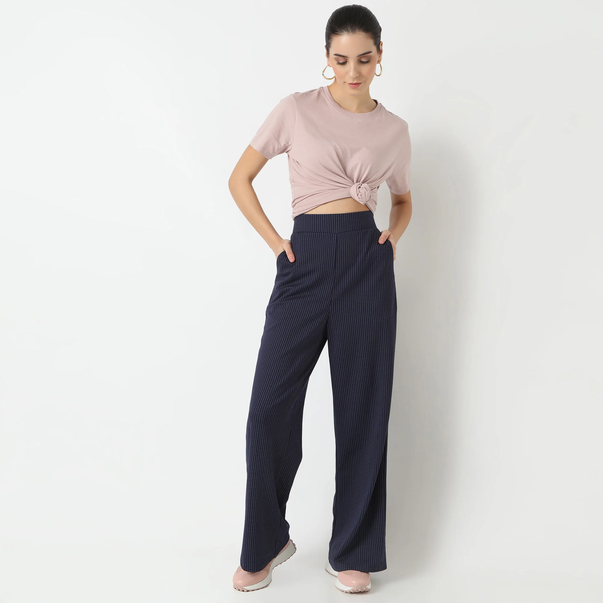 Solid Round Neck T-Shirt - Image 51