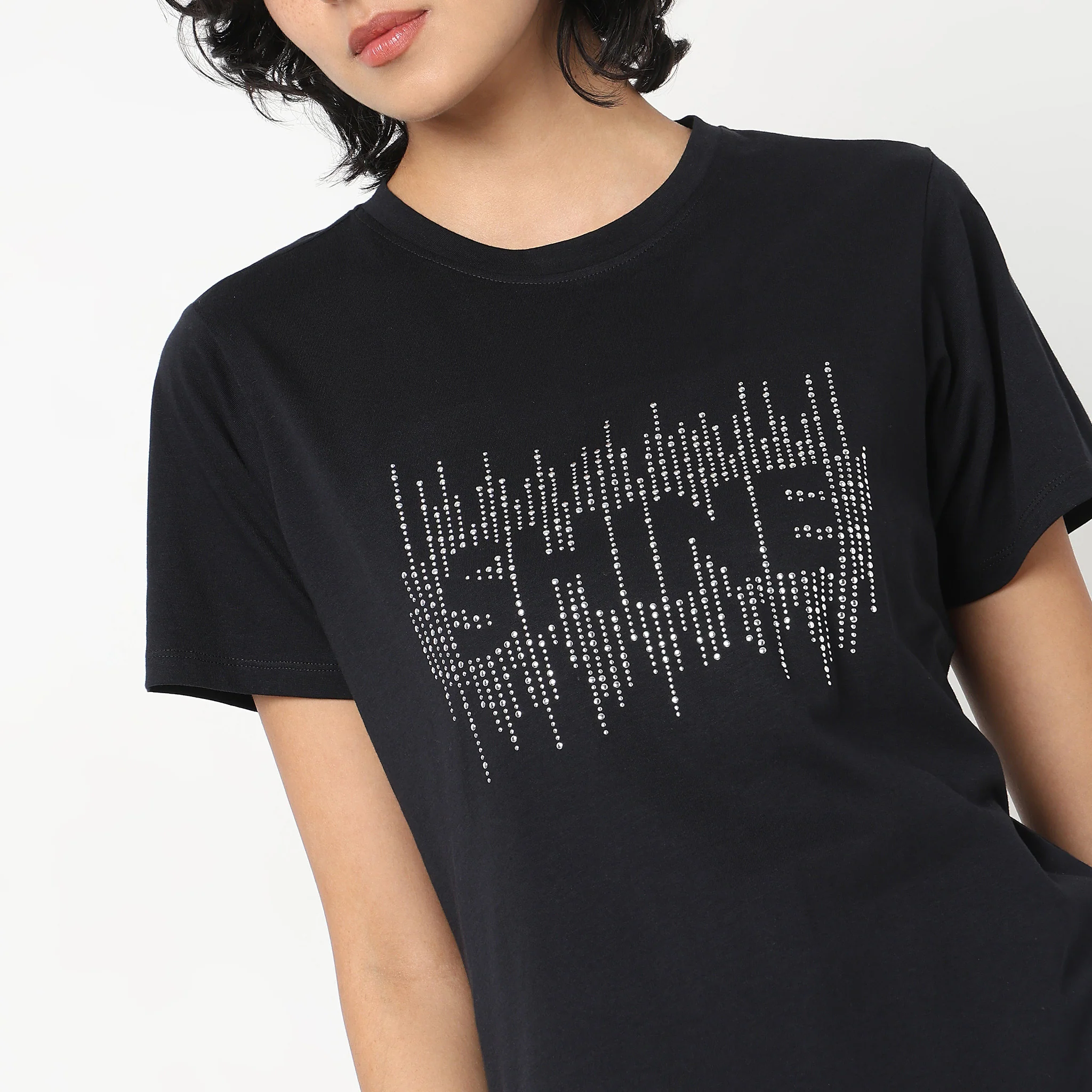 Regular Fit Solid T-Shirt - Image 4