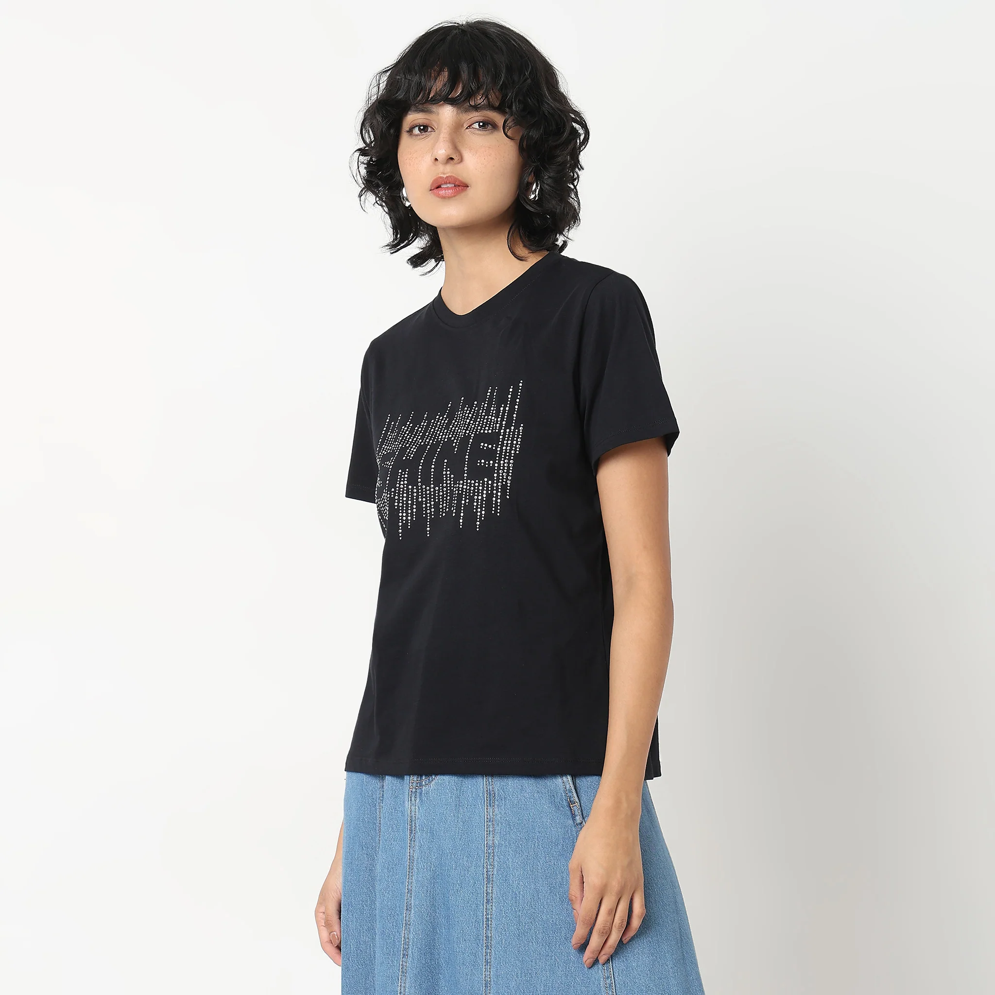 Regular Fit Solid T-Shirt - Image 5