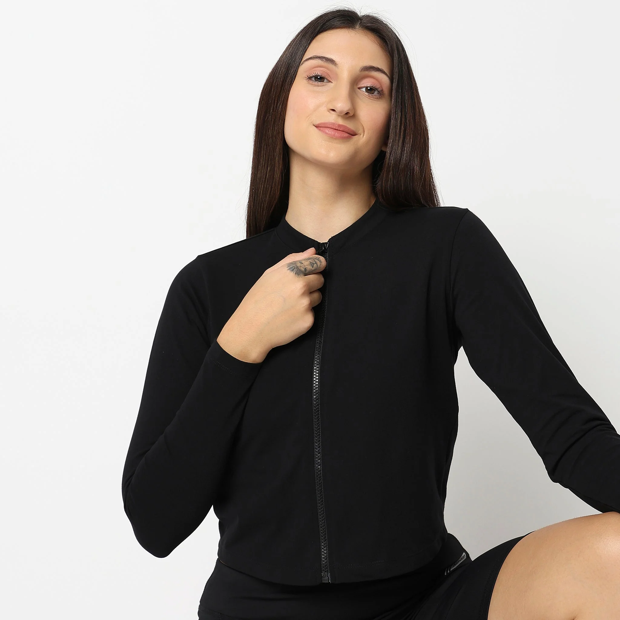 Regular Fit Solid Jacket