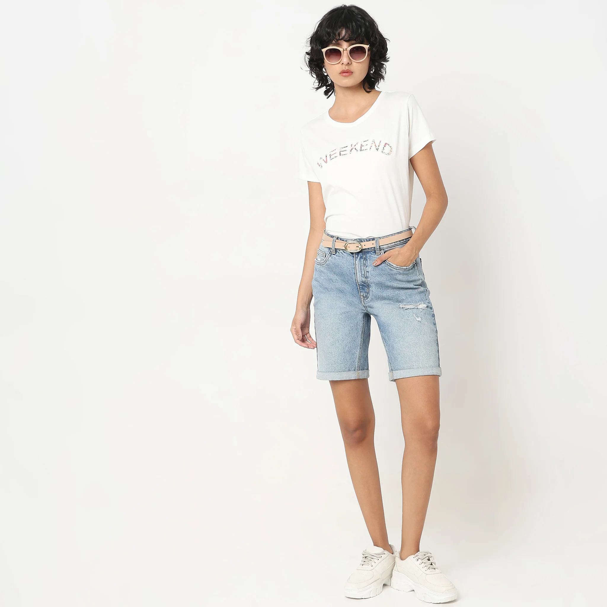 Knitted Solid Lounge T-Shirt - Image 2