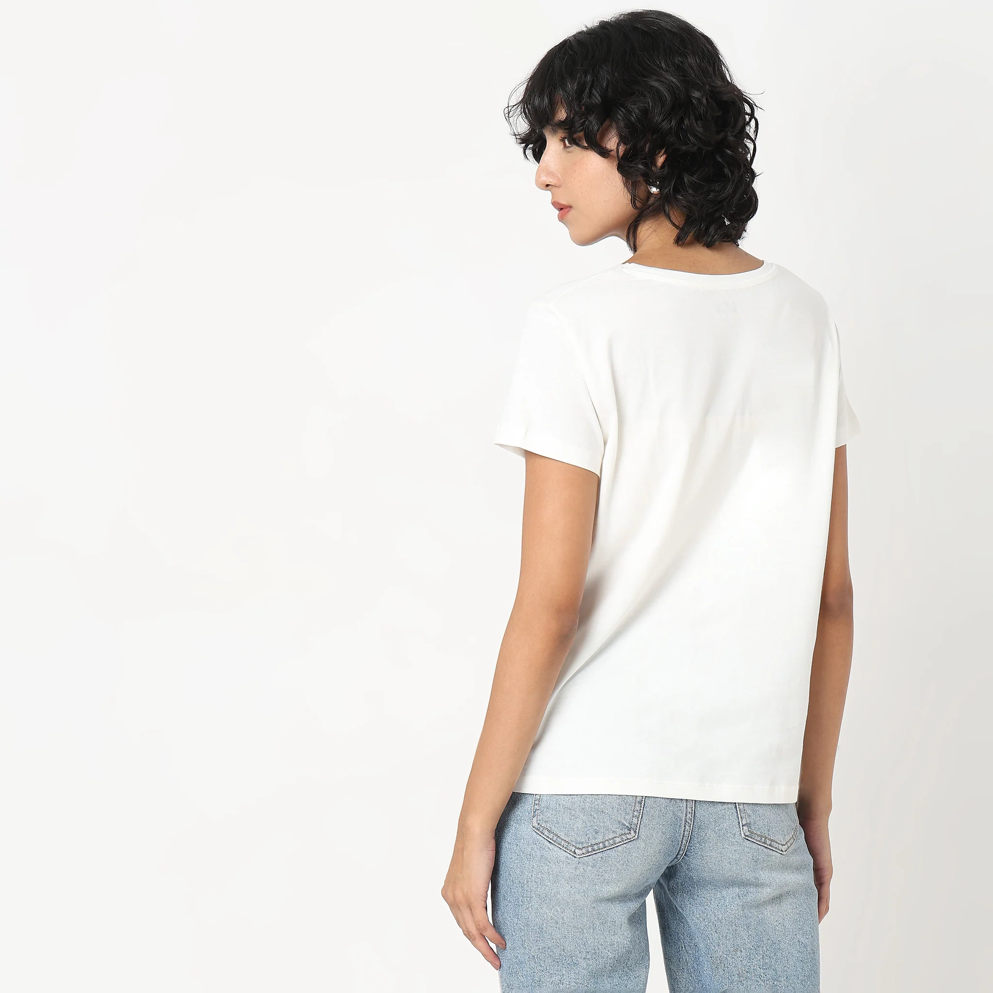 Knitted Solid Lounge T-Shirt - Image 3