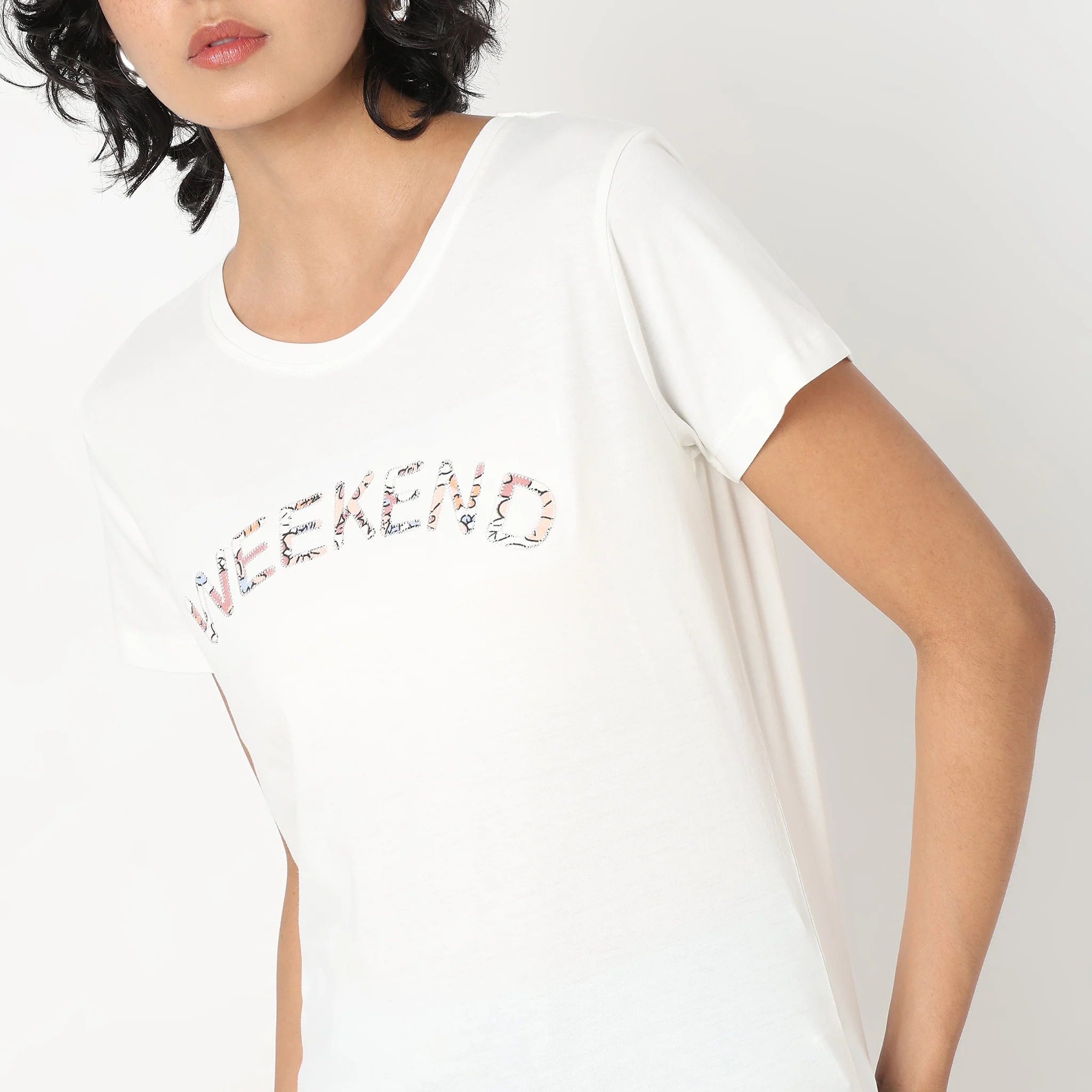 Knitted Solid Lounge T-Shirt - Image 4