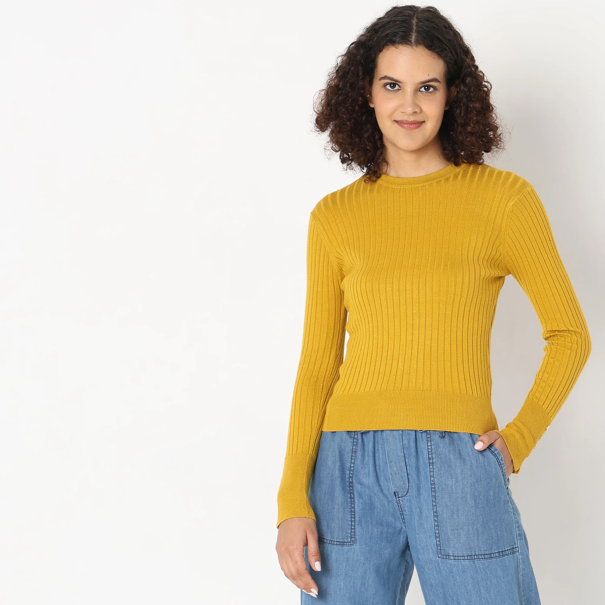 Knitted Solid T-Shirt - Image 12