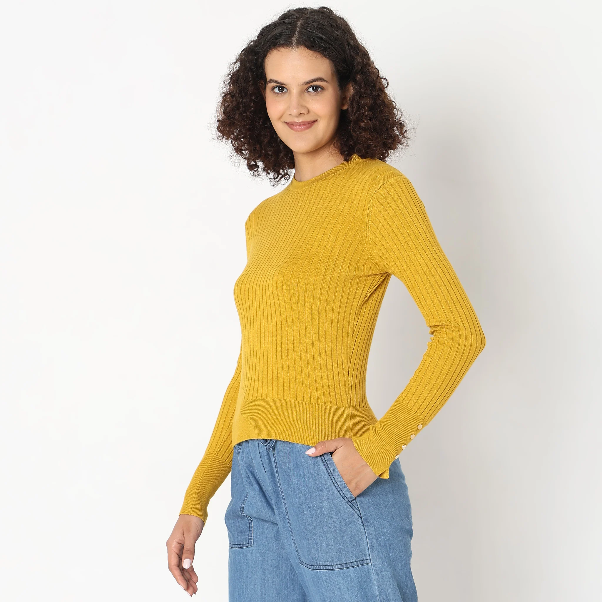 Knitted Solid T-Shirt - Image 14