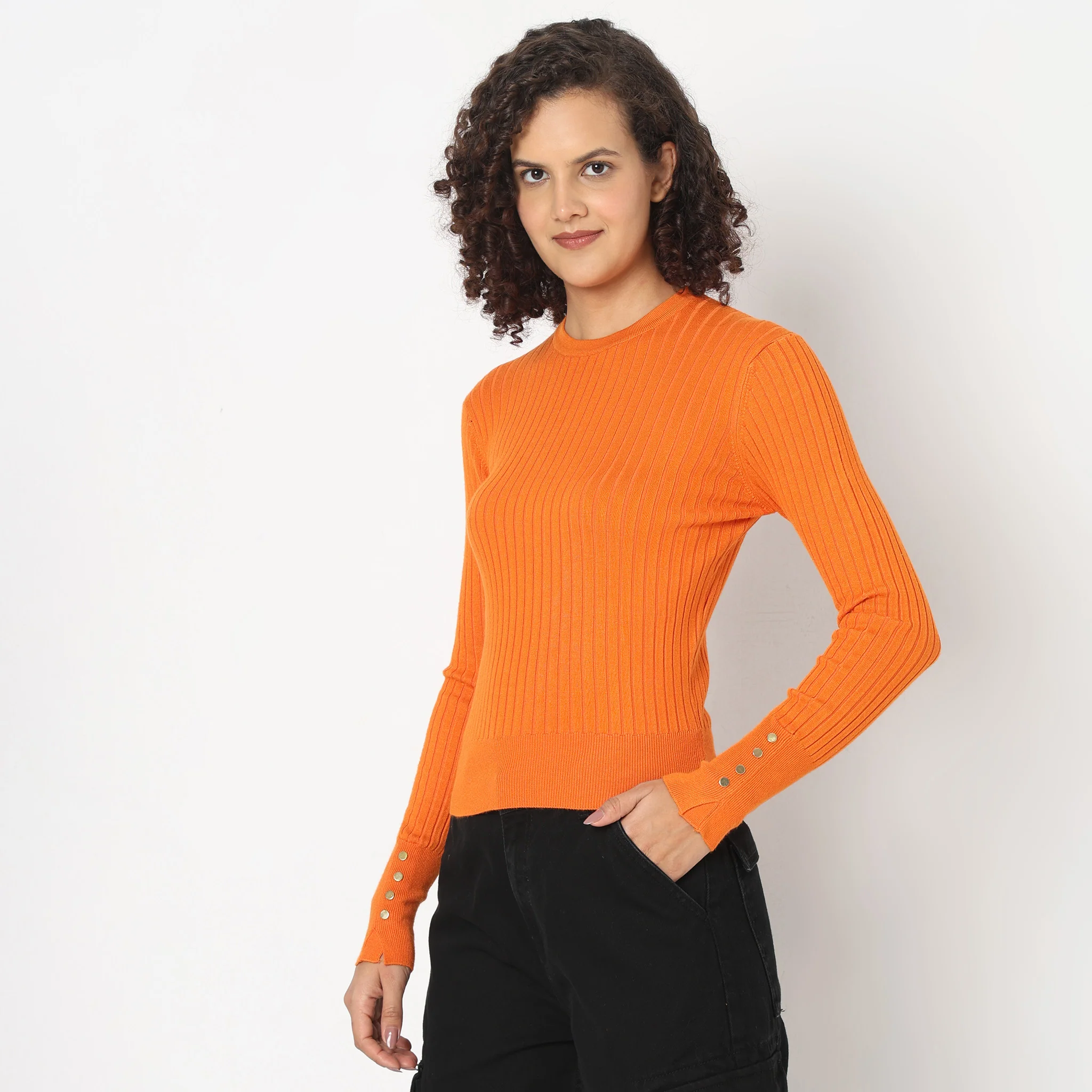 Knitted Solid T-Shirt - Image 17