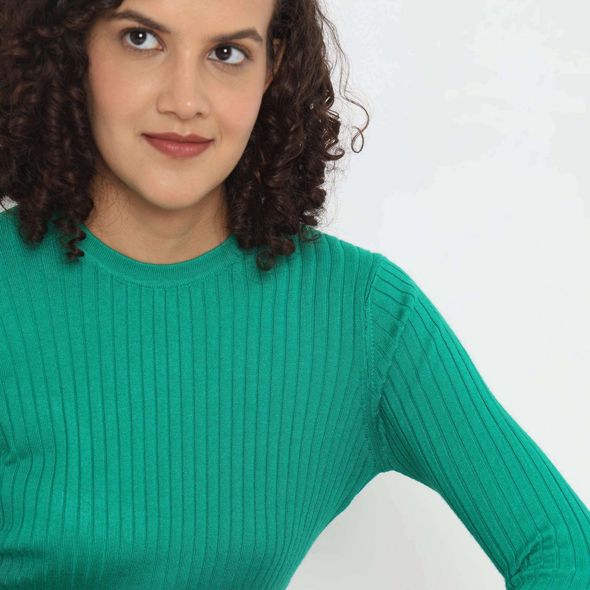 Knitted Solid T-Shirt - Image 5