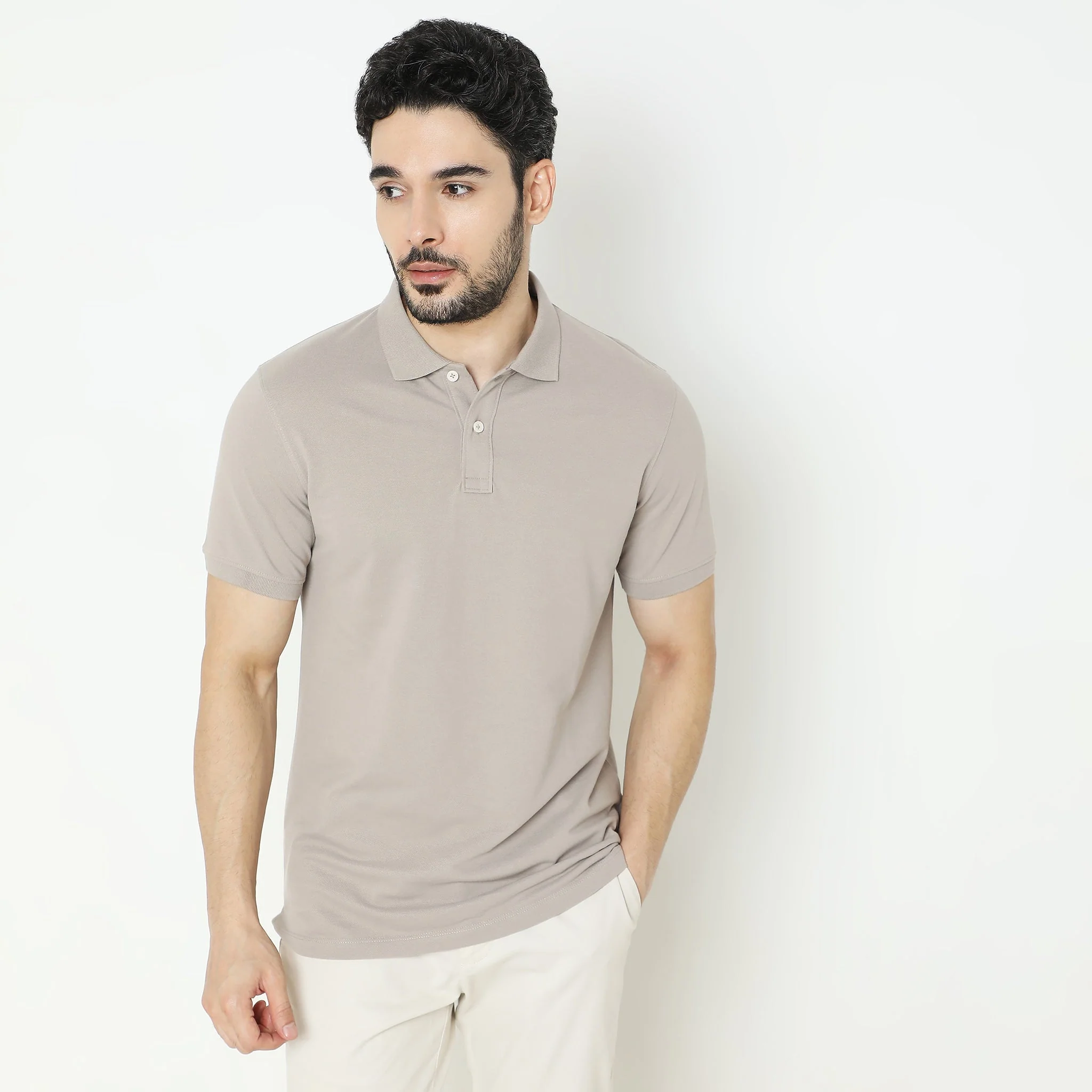 Double Dyed Polo™ T-Shirt With Anti-Curl Collar Pique Knit - Image 11